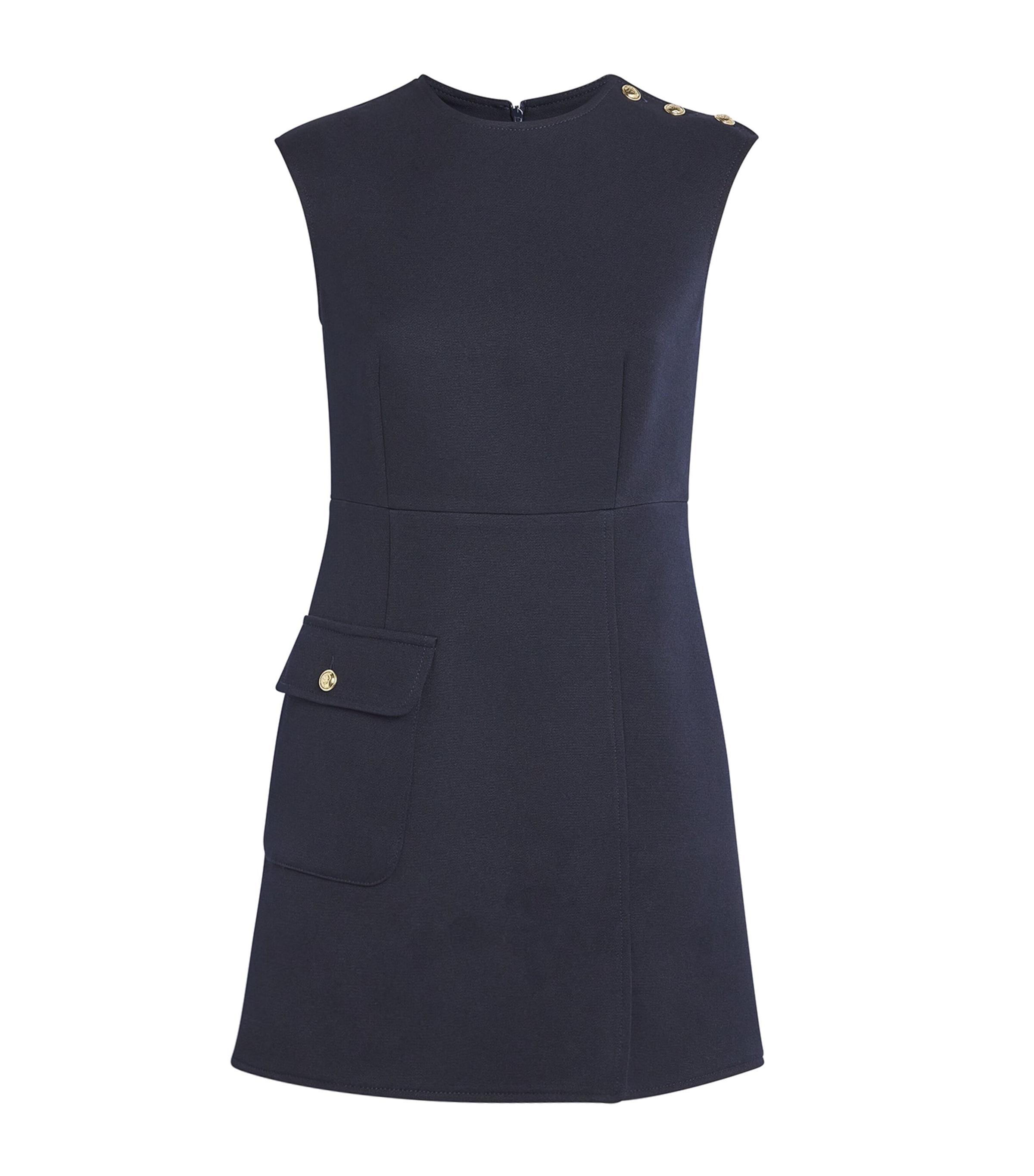 Sandro Button-Detail Mini Dress in Blue Lyst UK
