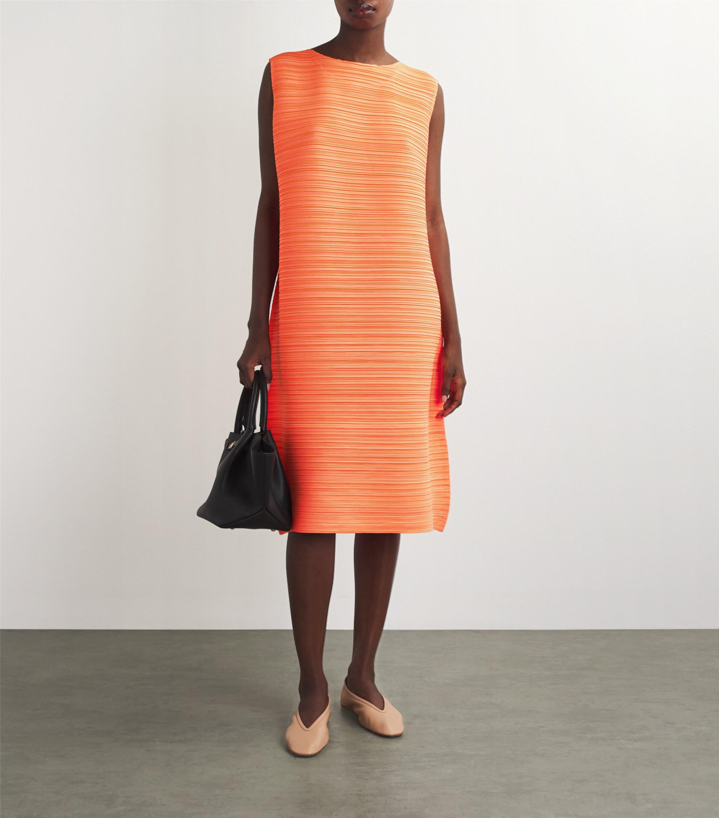 ワンピース ISSEY MIYAKE SS24 TWINING MIDI DRESS (IM46FH545 32 ORANGE) Twining-Dress-in-Orange-