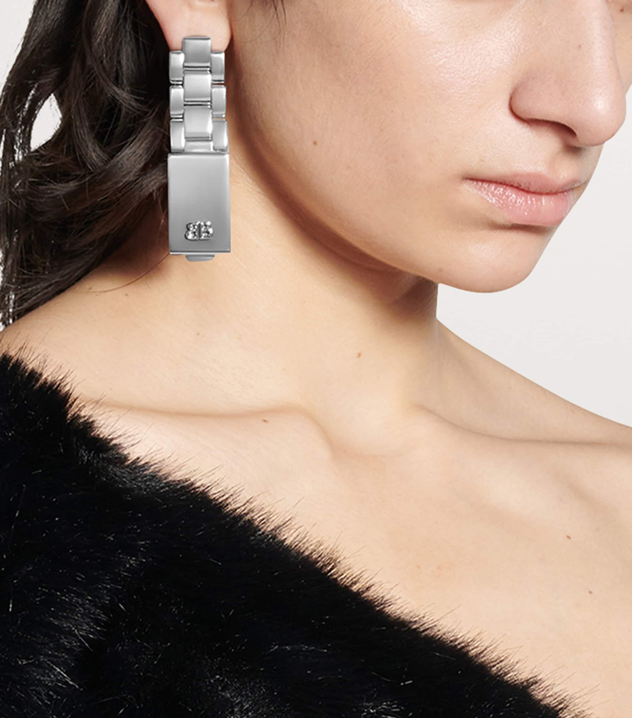 Drop Earrings Balenciaga Lamb Earring Balenciaga BB Logo Zipper