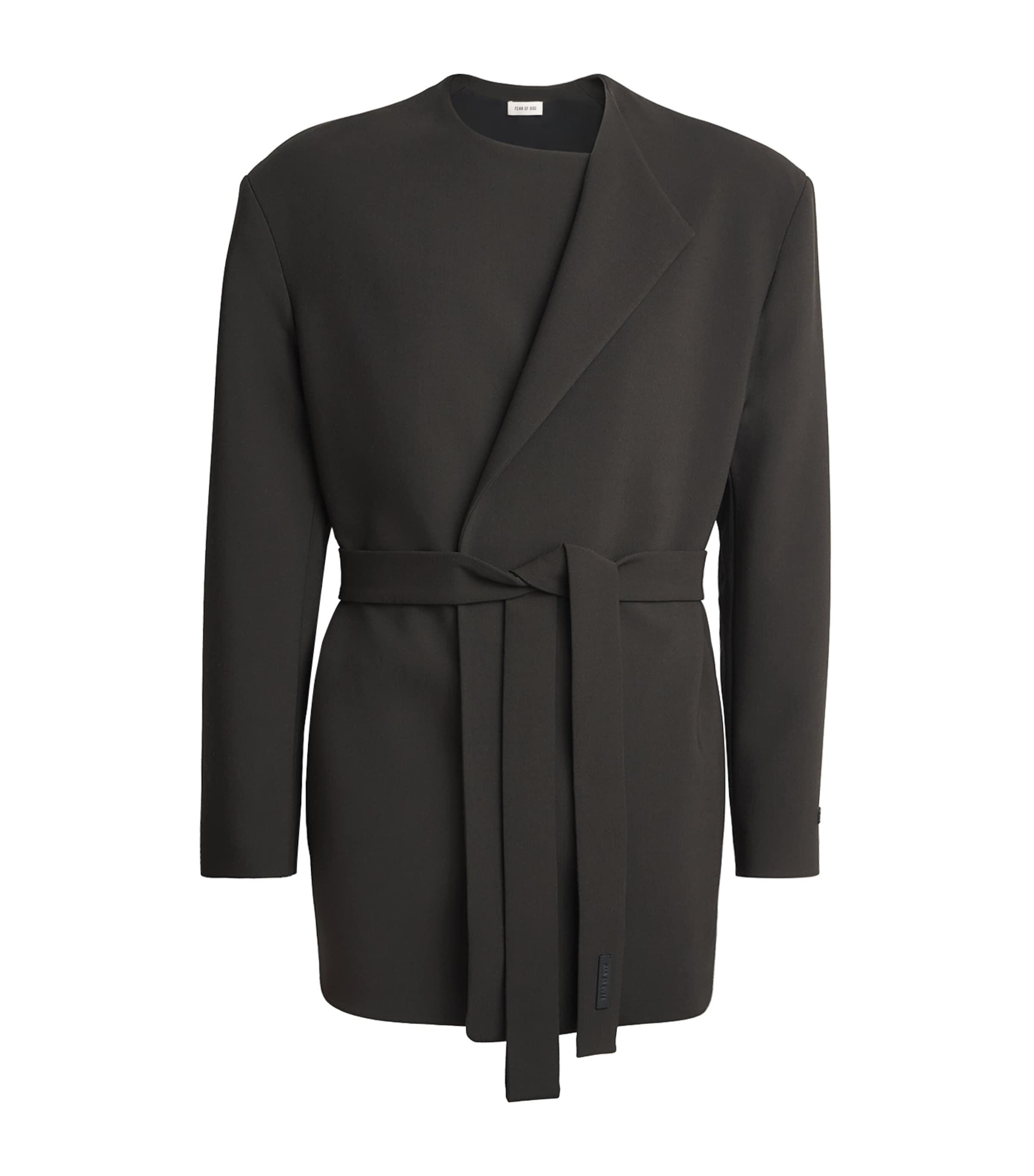 Fear Of God Virgin Wool-Blend Collarless Jacket in Black for Men 