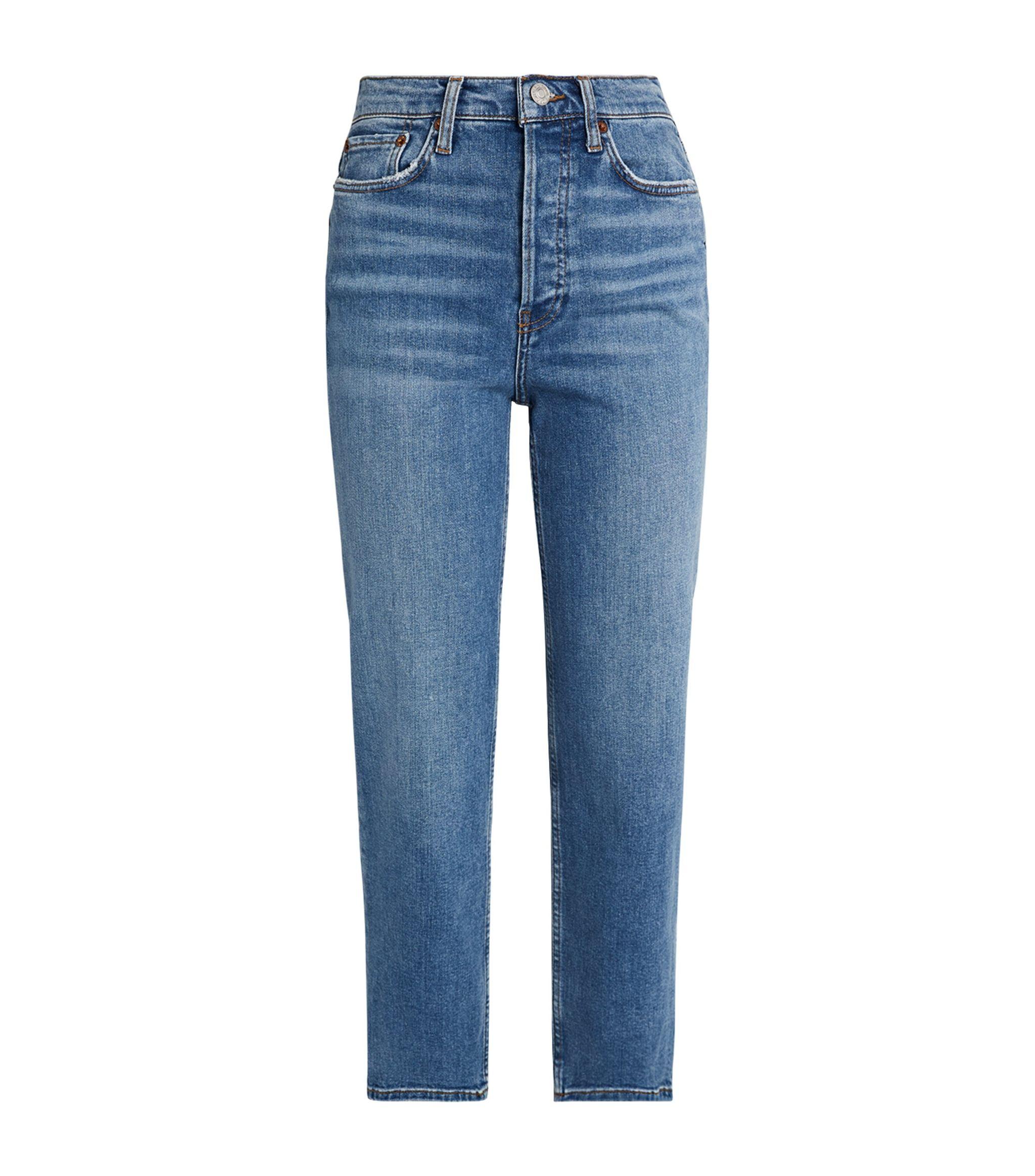 RE/DONE Straightleg Stove Pipe Jeans in Blue Lyst