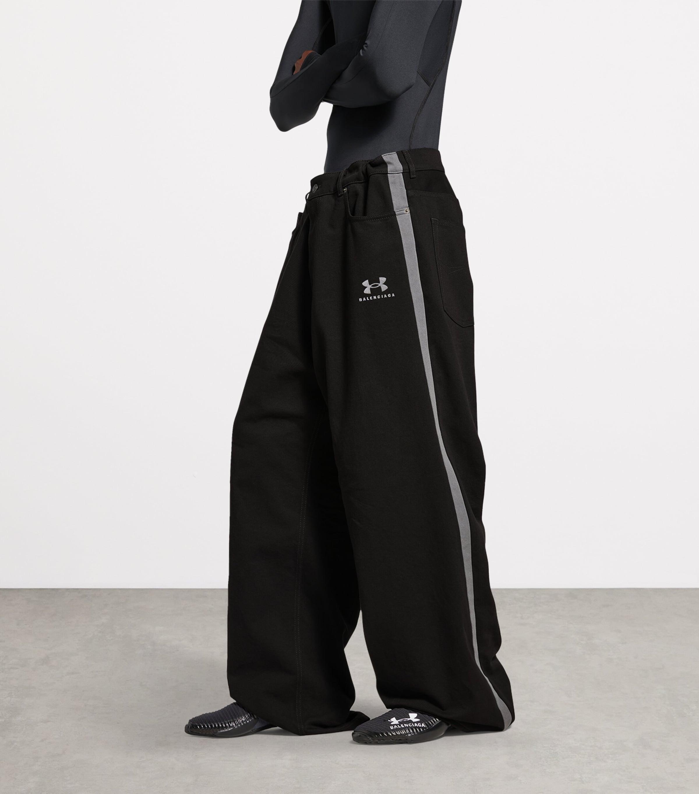 Balenciaga X Under Armour Oversized Track Jeans in Black for Men 