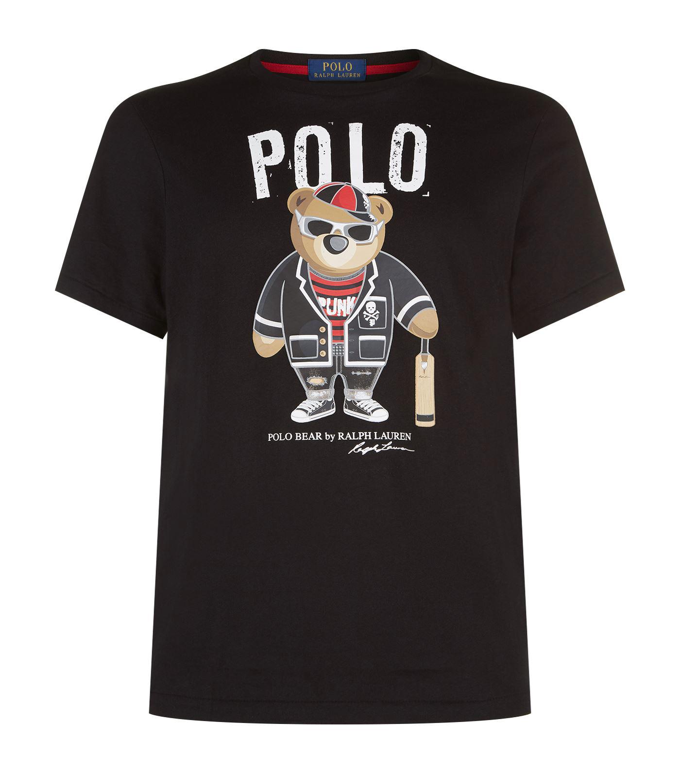 Ralph Lauren Gangster Bear T-shirt in Black for Men | Lyst
