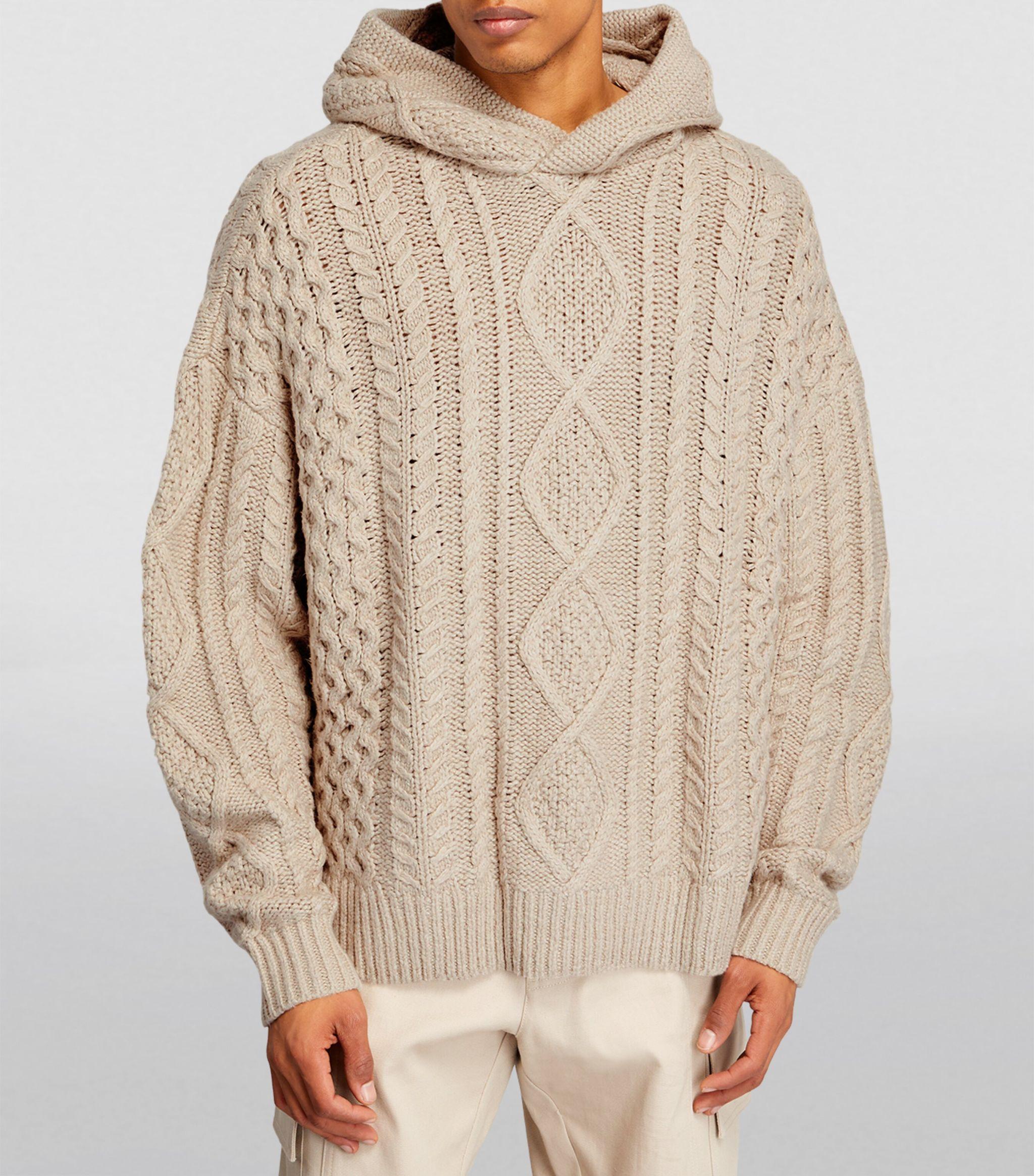 Fear Of God Cable Knit Hoodie in Natural for Men | Lyst UK