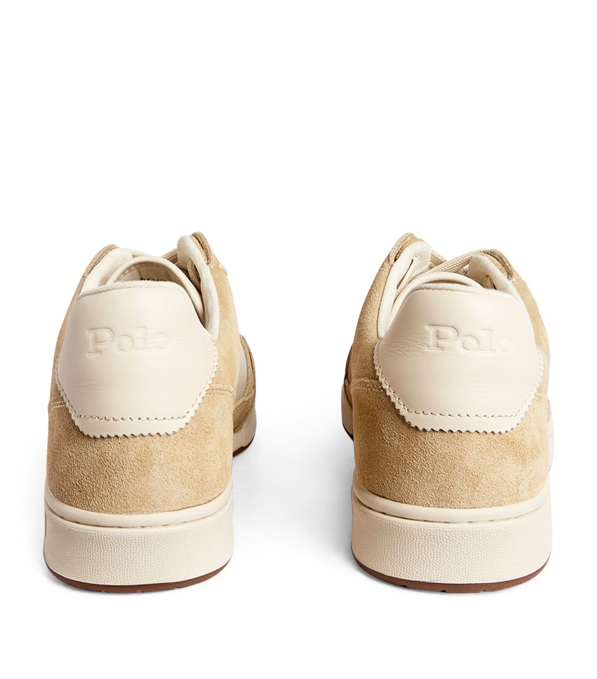 Polo Ralph Lauren Polo Crt Lux Sneakers in Natural for Men | Lyst