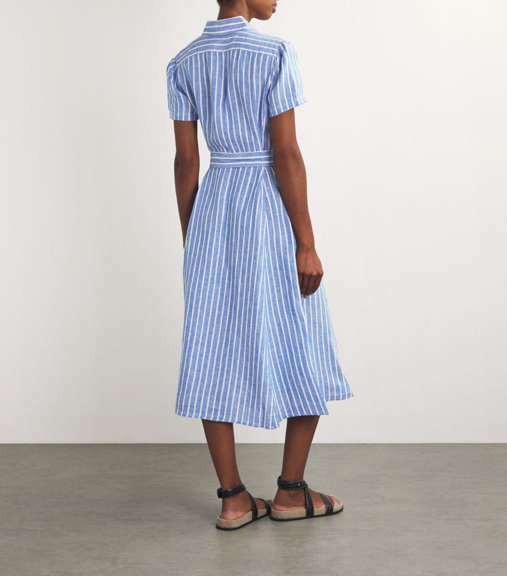 Polo ralph lauren striped linen shirtdress sales