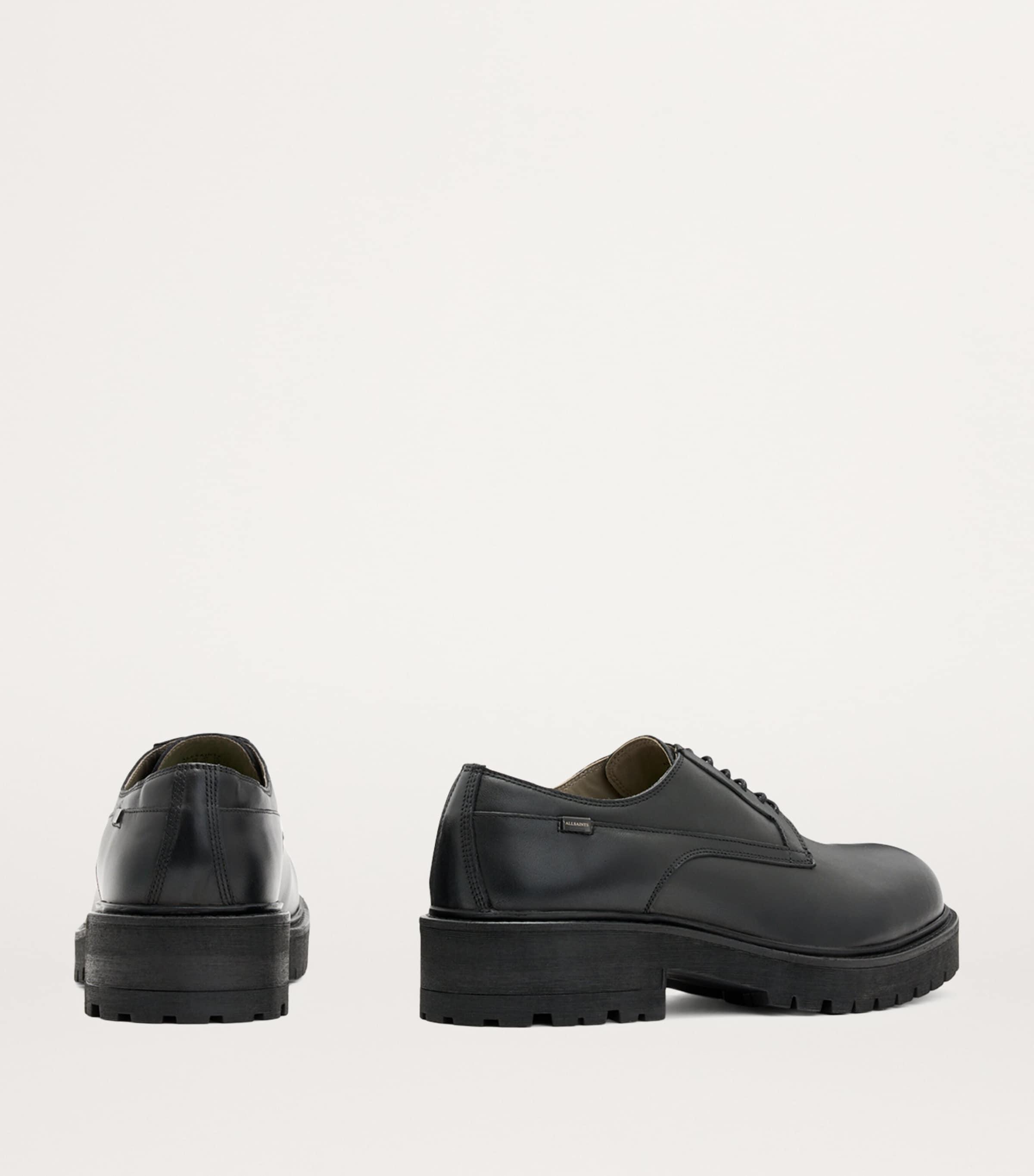 AllSaints Leather Hank Derby Shoes in Black for Men | Lyst