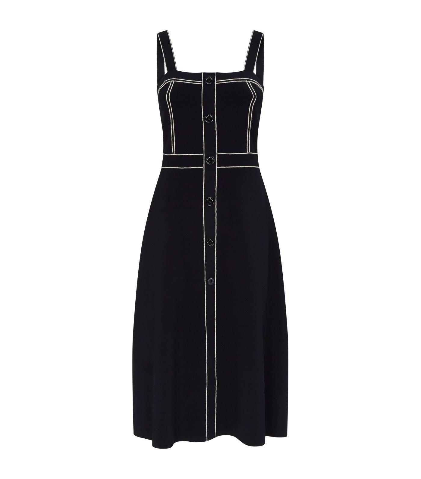 Sandro Synthetic Edith Sleeveless Knitted Midi Dress in Black Lyst