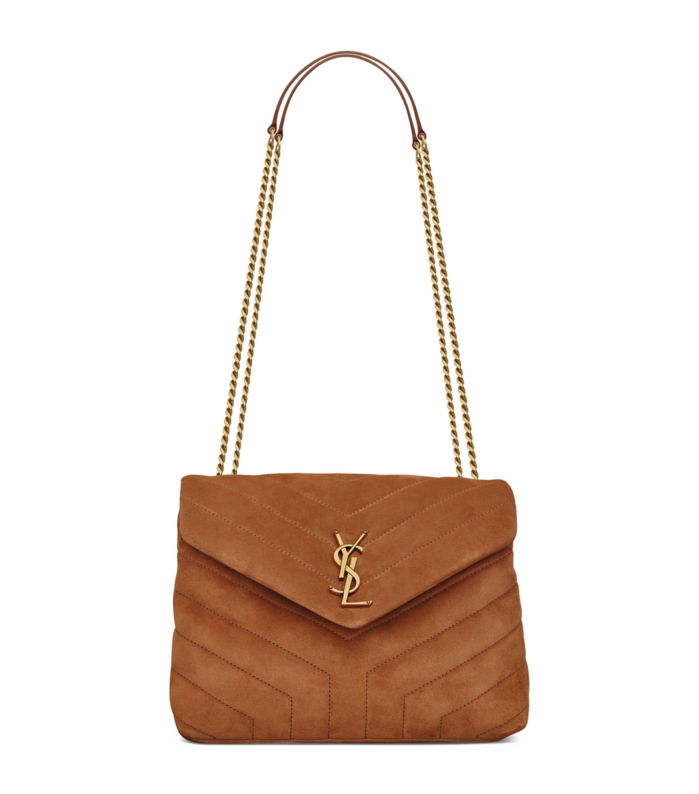 Saint Laurent Small Loulou Shoulder Bag in Brown Lyst UK