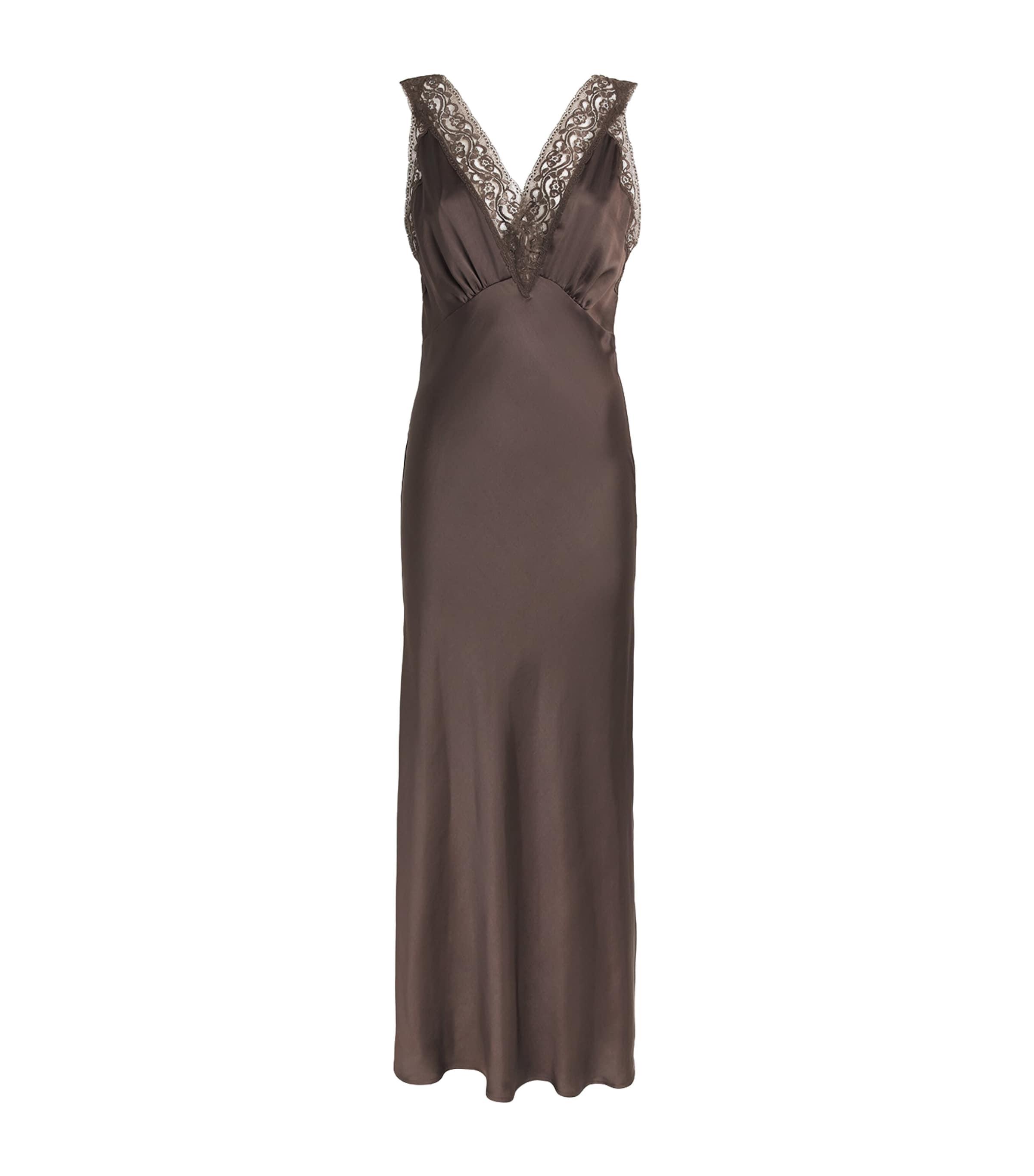 sandro maxi dress with lace details Floral lace maxi dress white / beige For Women