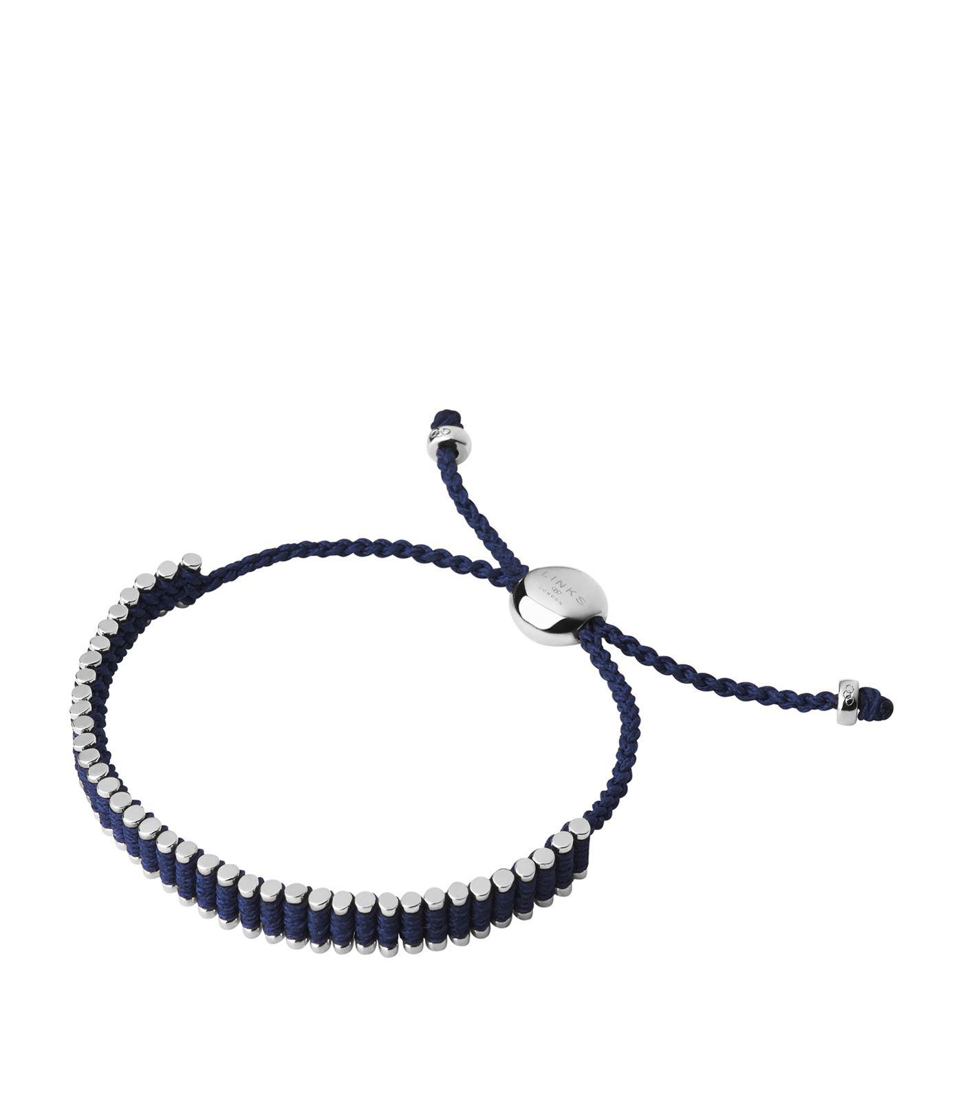 Links Of London Mini Friendship Bracelet In Navy Blue Lyst