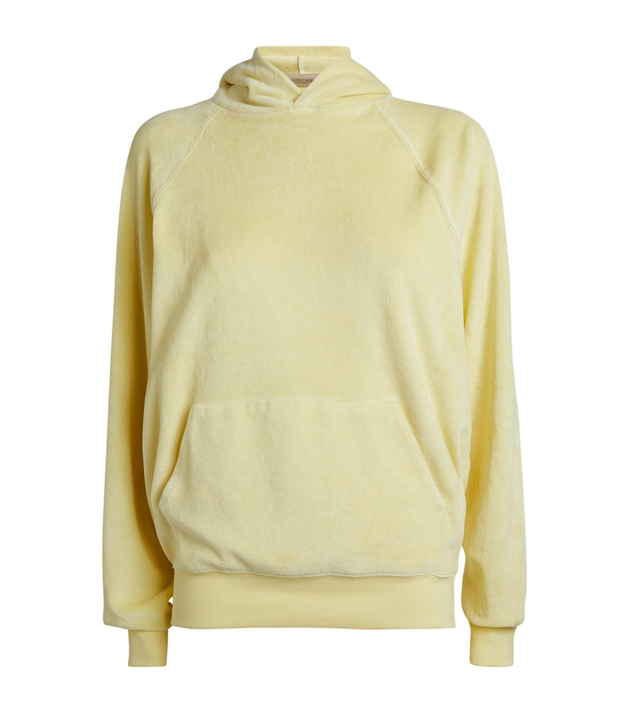 Fear Of God Velour Hoodie in Yellow | Lyst