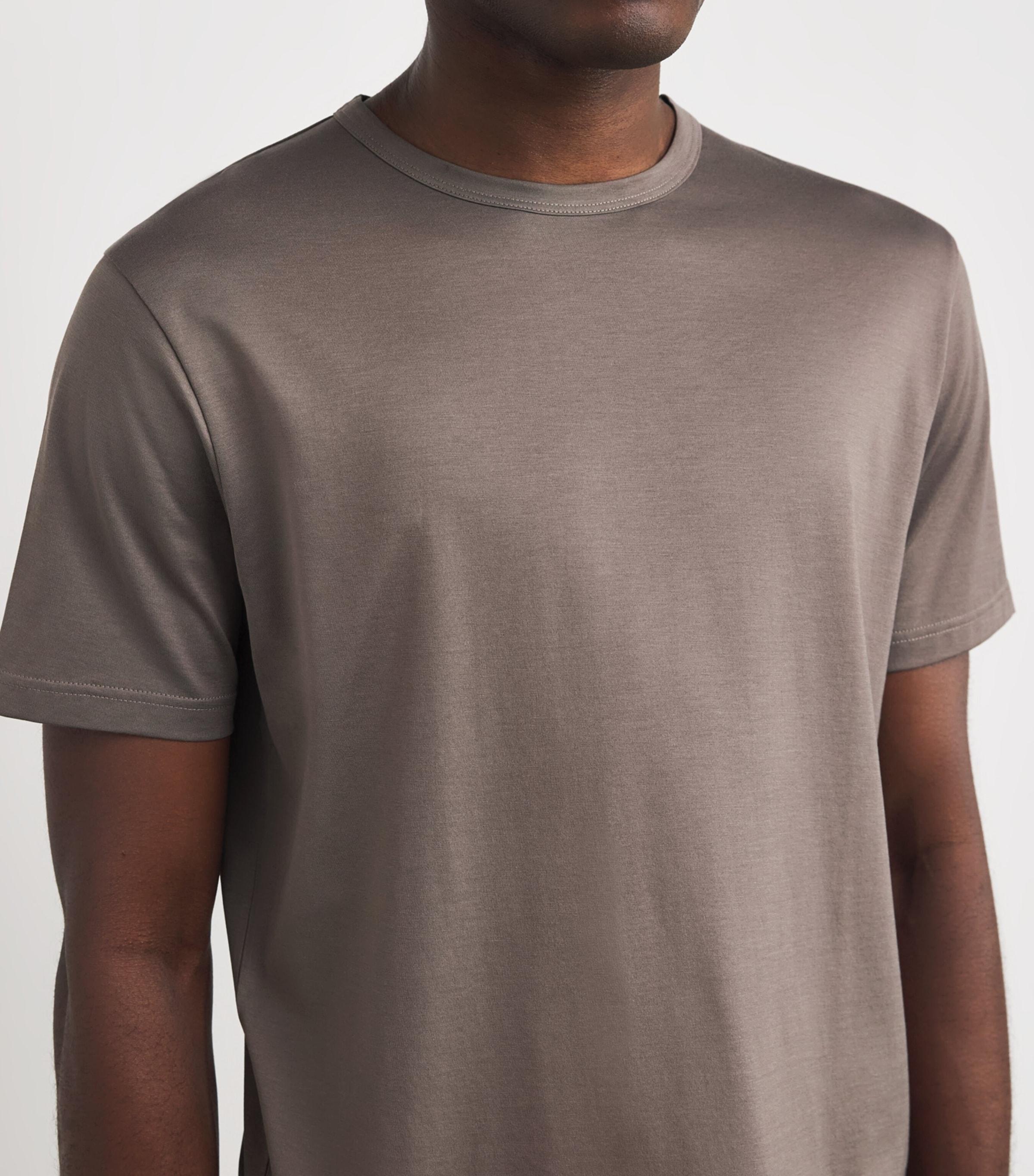 美品　SUNSPEL　Short Sleeve Crew Neck　Мイギリス製 コットンリネン Tシャツ（Ash Grey）| Sunspel