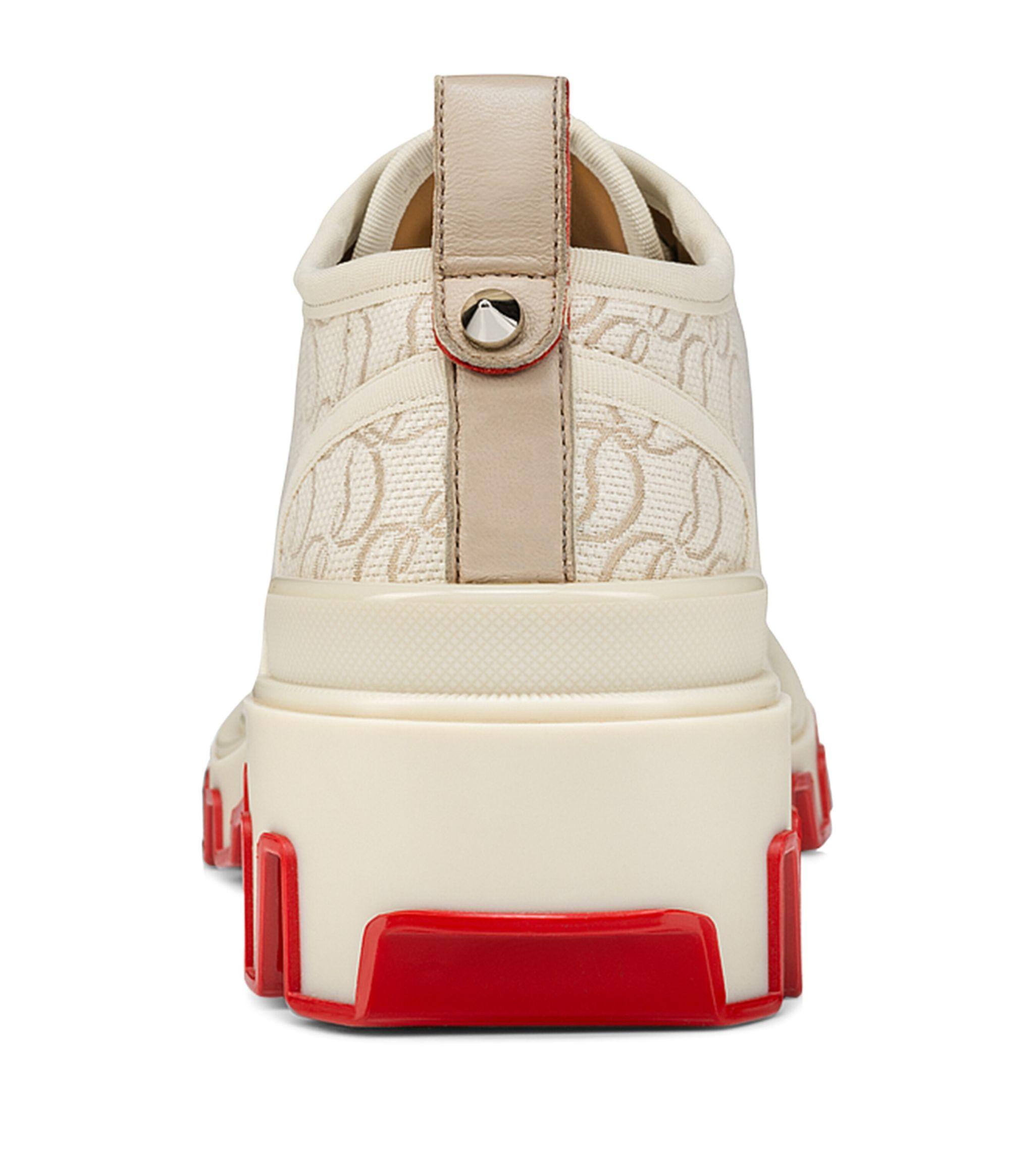 Christian Louboutin Panamic Dune Flat Jacquard Derby Shoes in