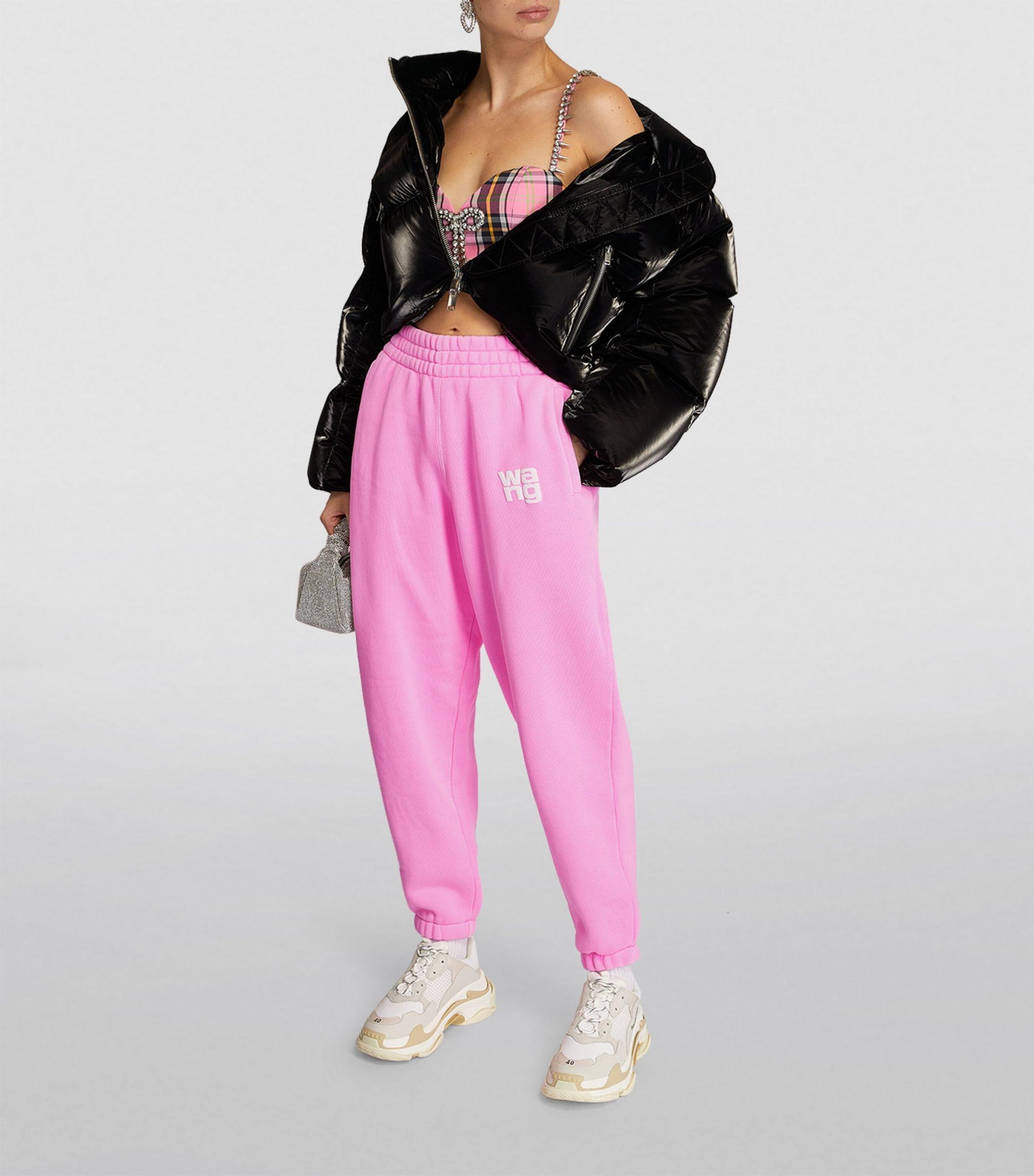 Alexander Wang Logo detail Sweatpants in Pink Lyst