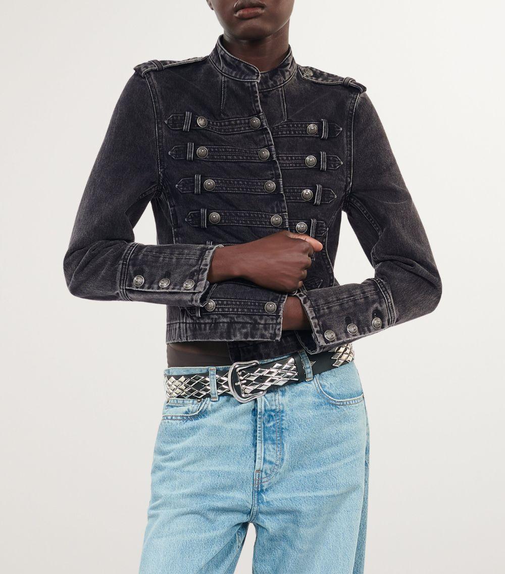 The Kooples Officer-Style Denim Jacket in Blue Lyst UK