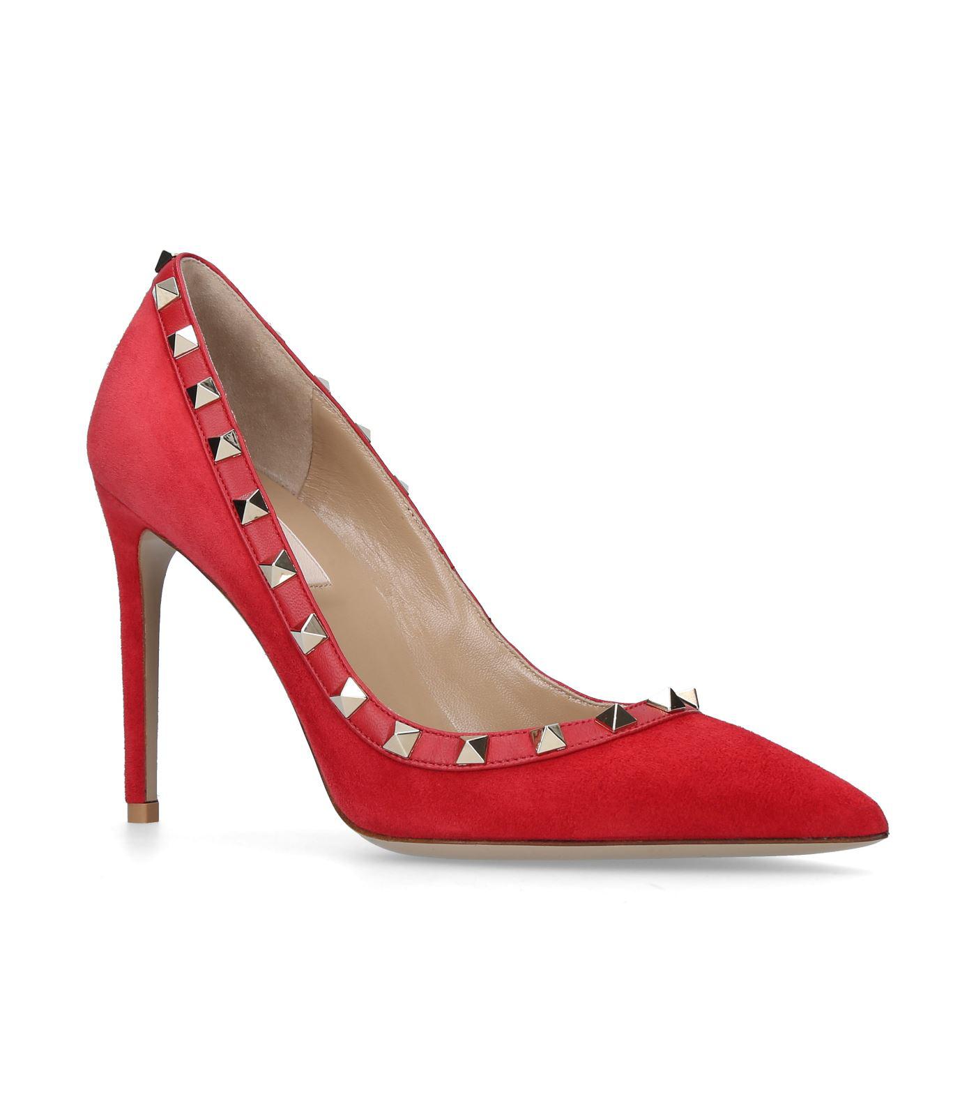 valentino suede rockstud pumps