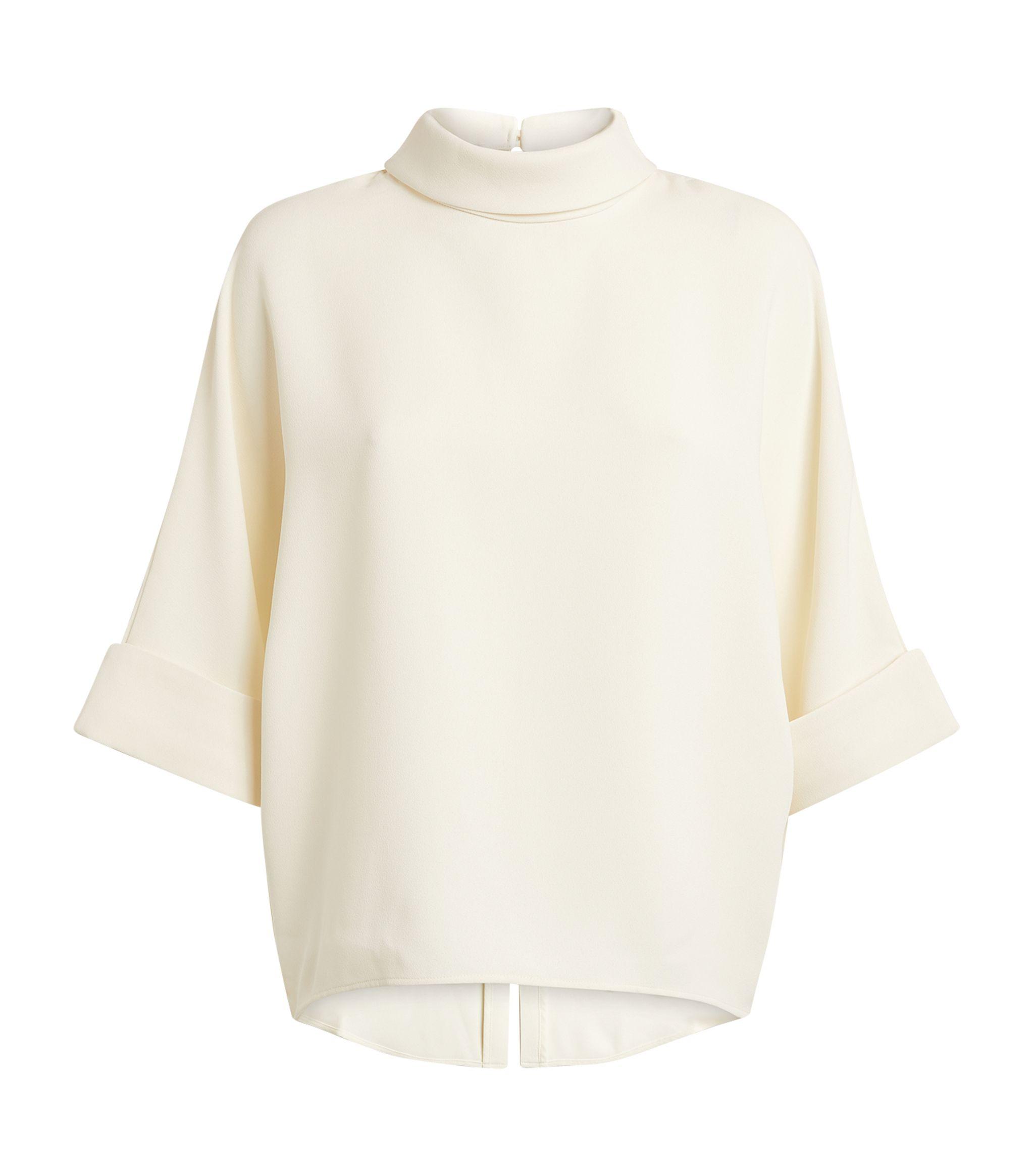 Mark Kenly Domino Tan Synthetic Open-back Bailee Blouse in White 