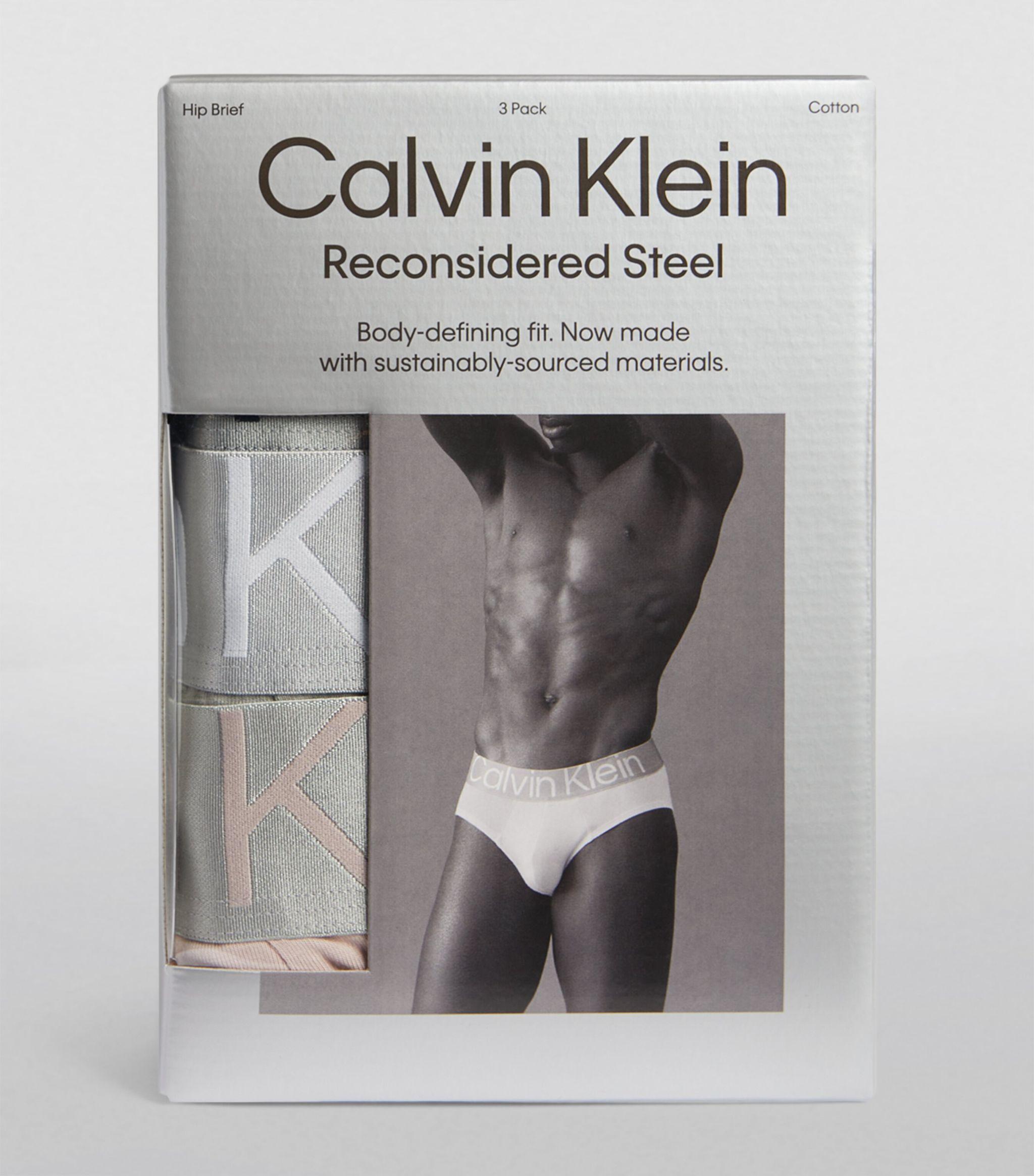 Calvin Klein Reconsidered Steel Briefs (pack Of 3) in White for Men | Lyst