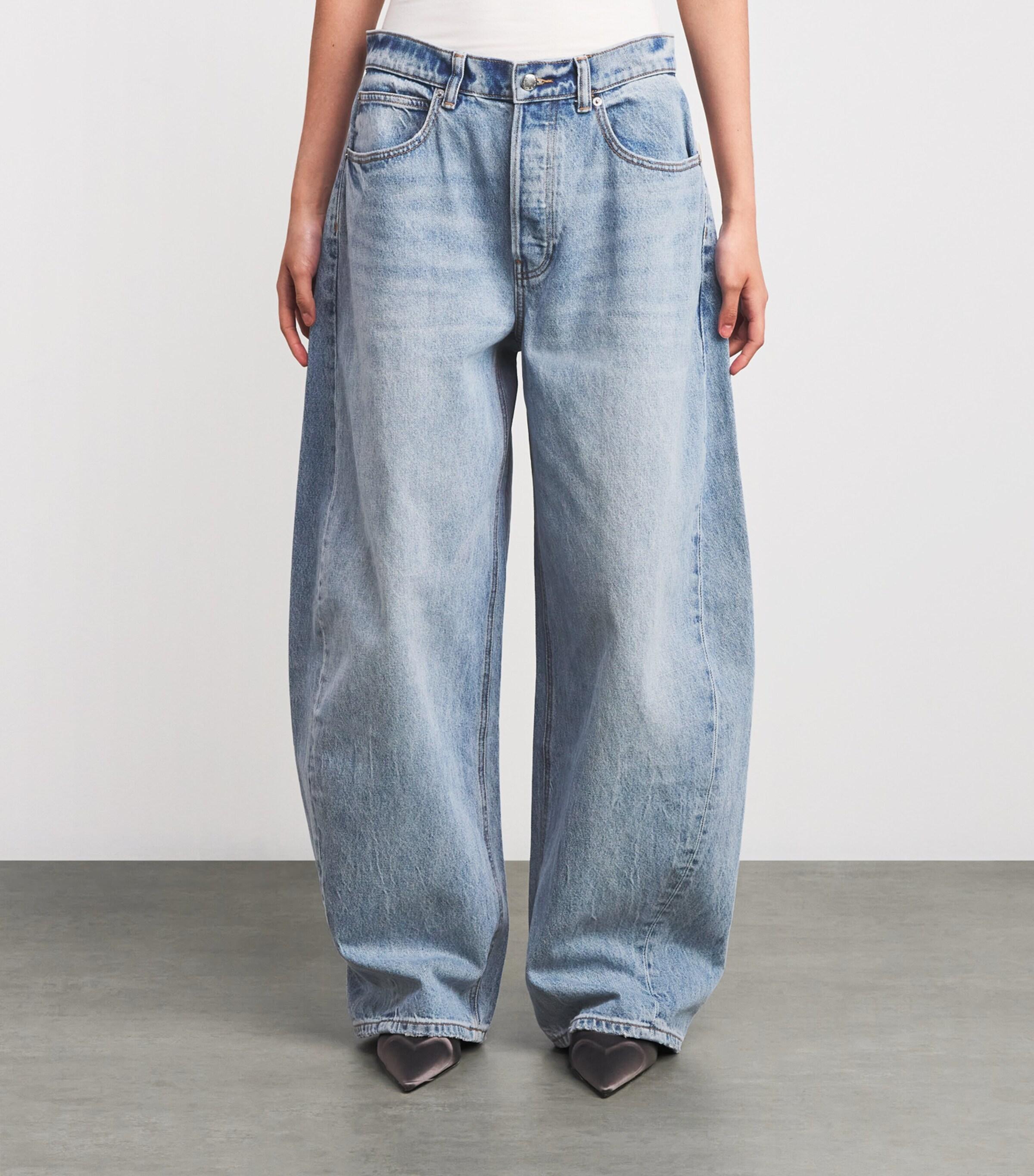 デニム・ジーパン Alexander Wang Mid Rise Straight Jeans EZ mid-rise straight-leg jeans in VINTAGE FADED INDIGO