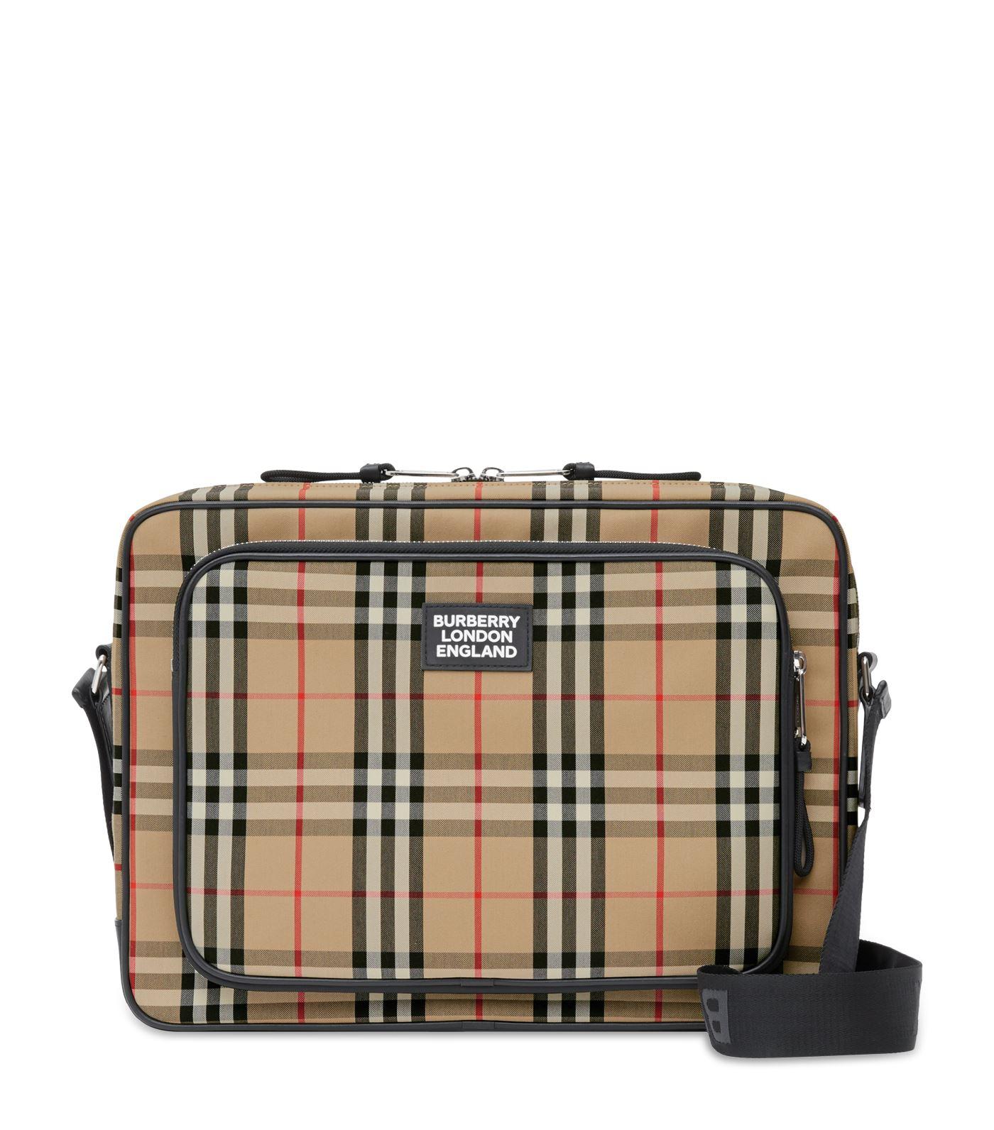 Burberry Cotton Vintage Check Messenger Bag in Beige (Natural) for Men
