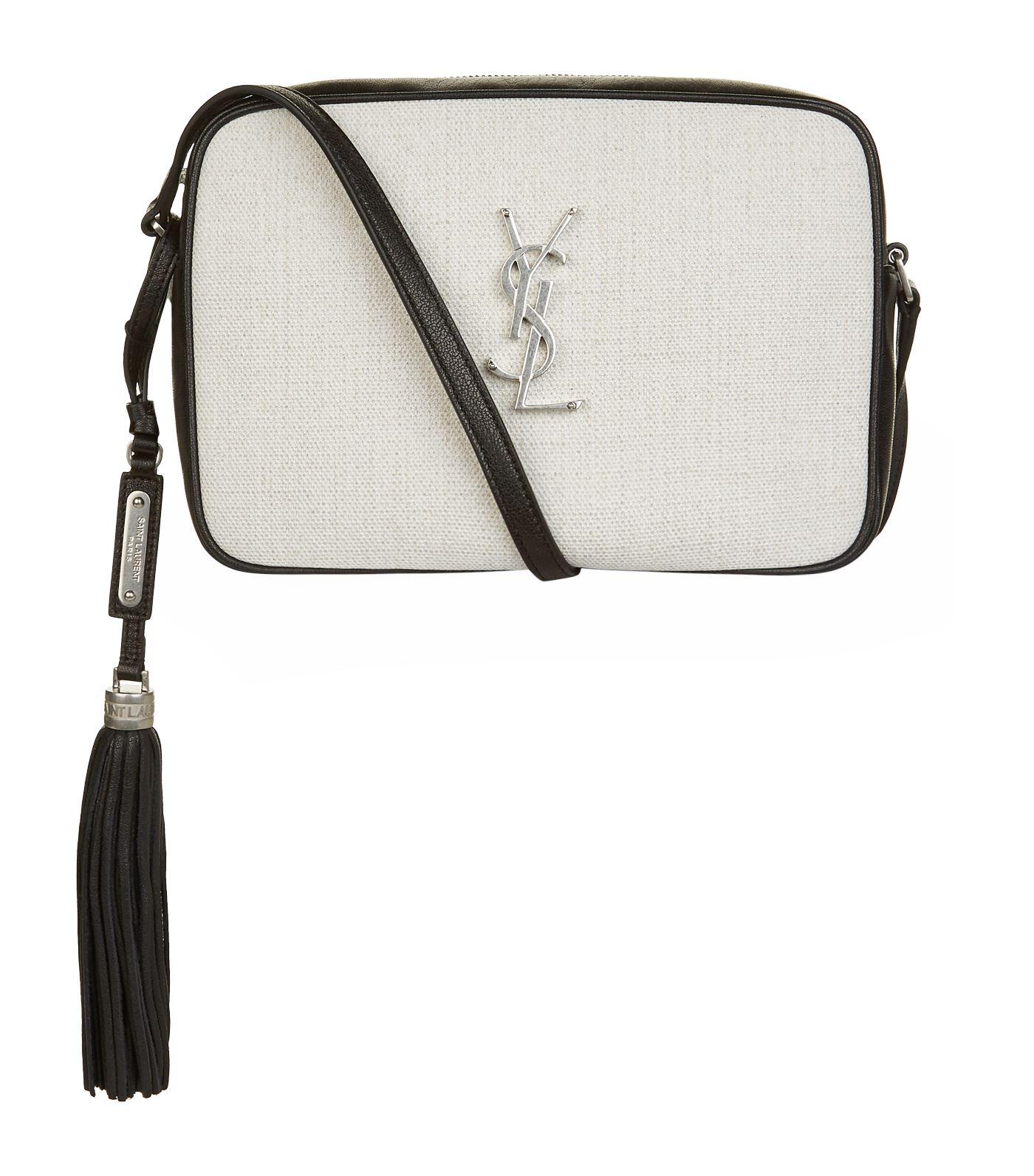 ysl white camera bag