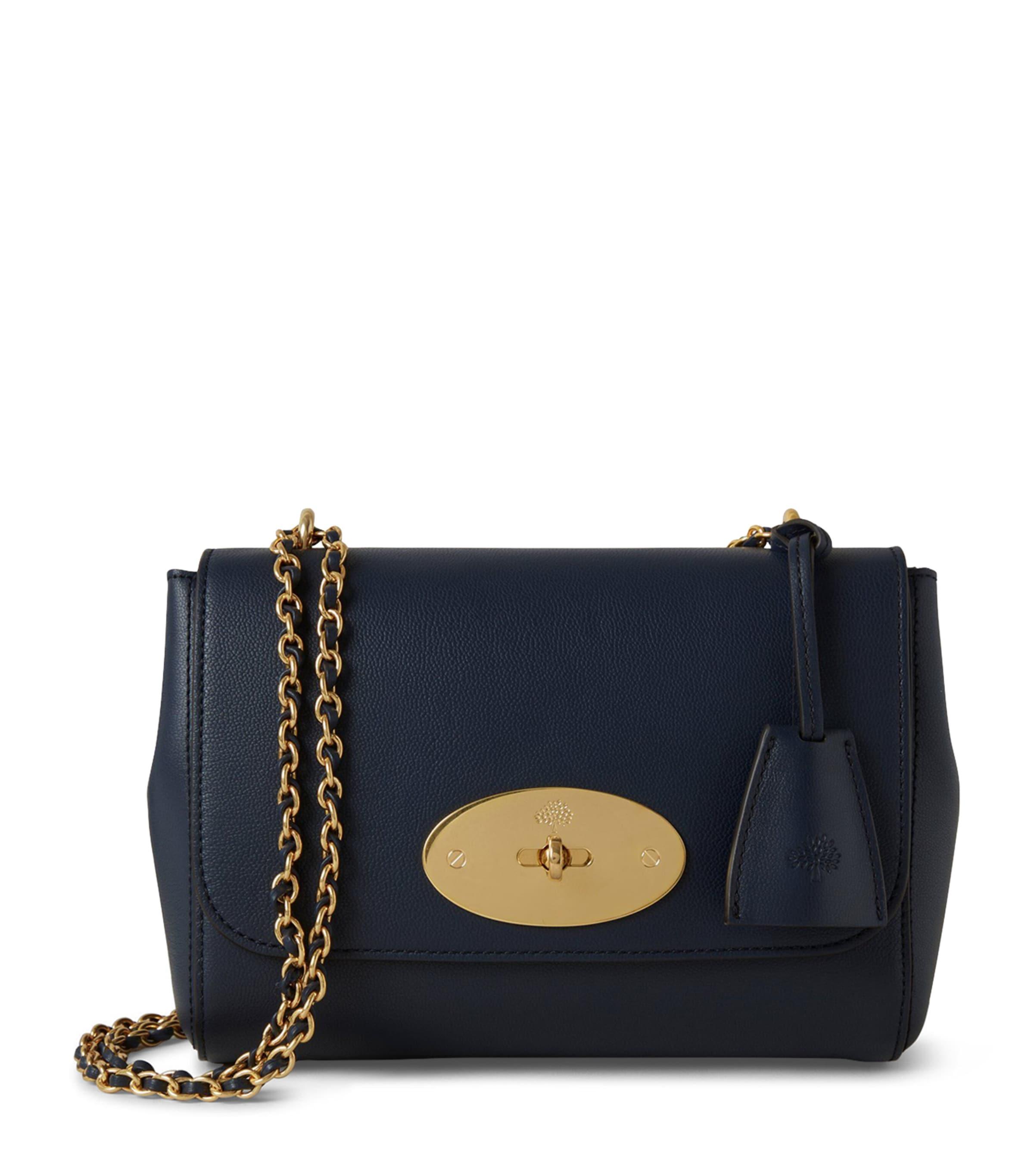 【MULBERRY】Lily Small ショルダーバッグ Mulberry Lily Small Crocodile-Embossed Shoulder Bag in Black