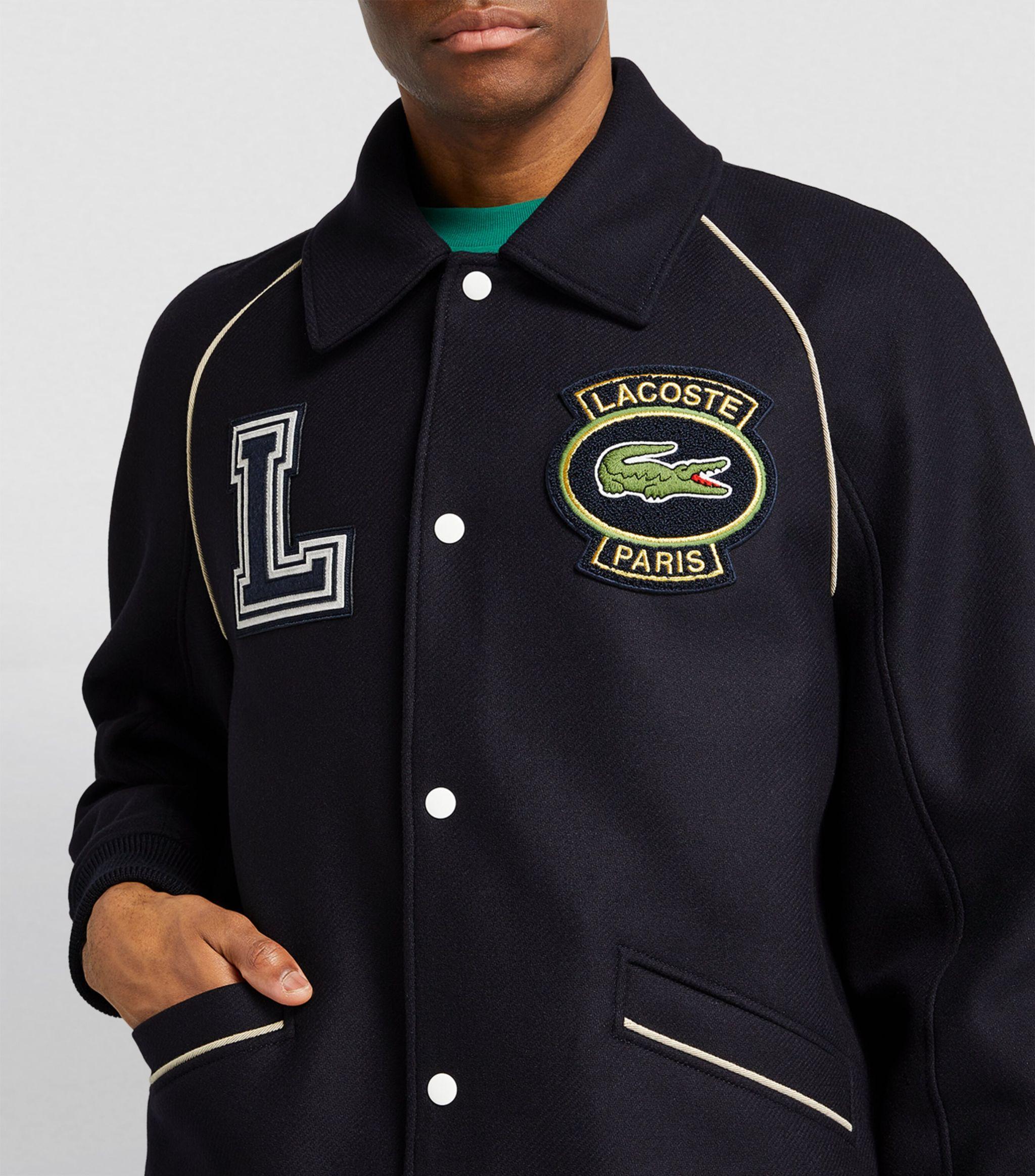 Lacoste French Heritage Varsity Jacket in Blue for Men | Lyst Lacoste French Heritage Varsity Jacket in Blue for Men | Lyst