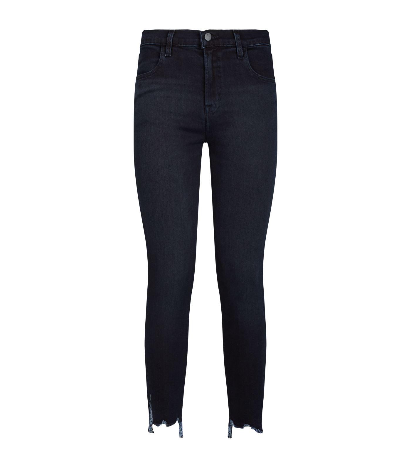 J Brand Denim Alana Distressed Skinny Jeans in Black - Lyst