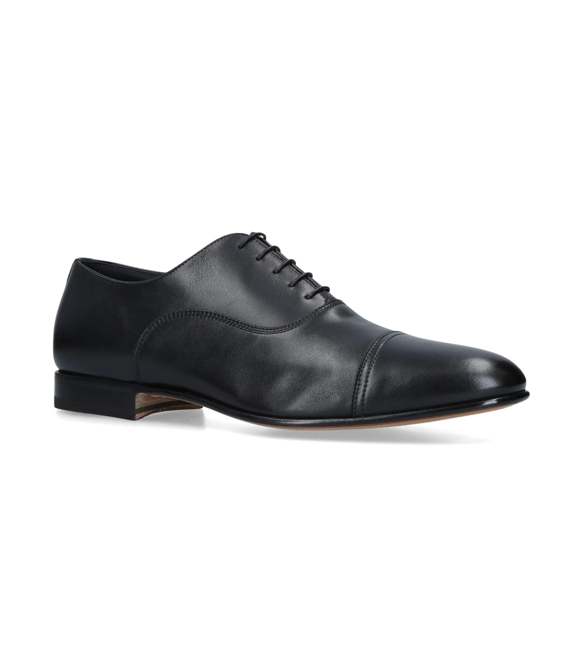 Santoni Leather Kenneth Oxford Shoes in Black for Men - Save 7% - Lyst