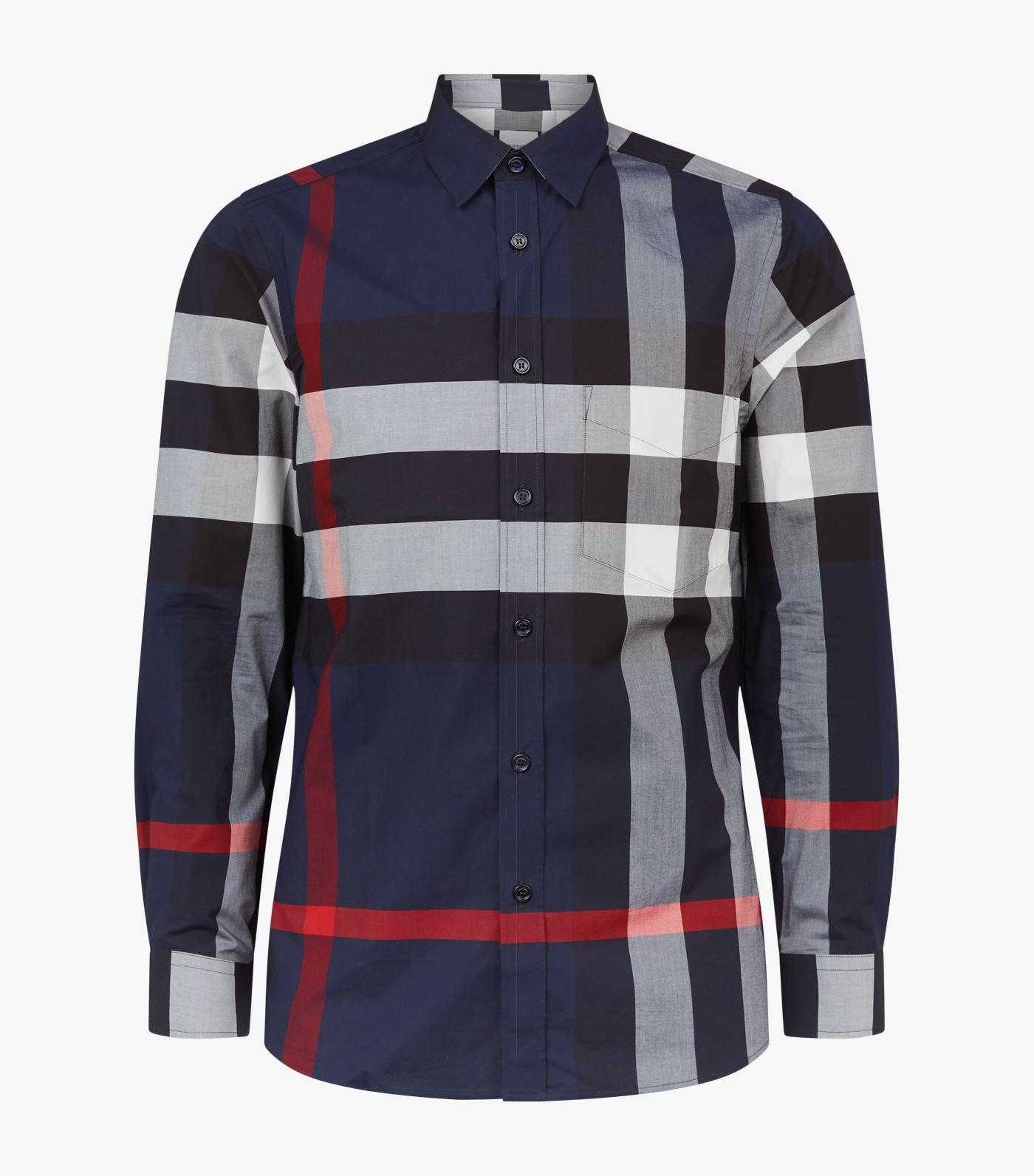 Burberry Cotton Shirt For Men in Navy (Blue) for Men - Save 42% - Lyst