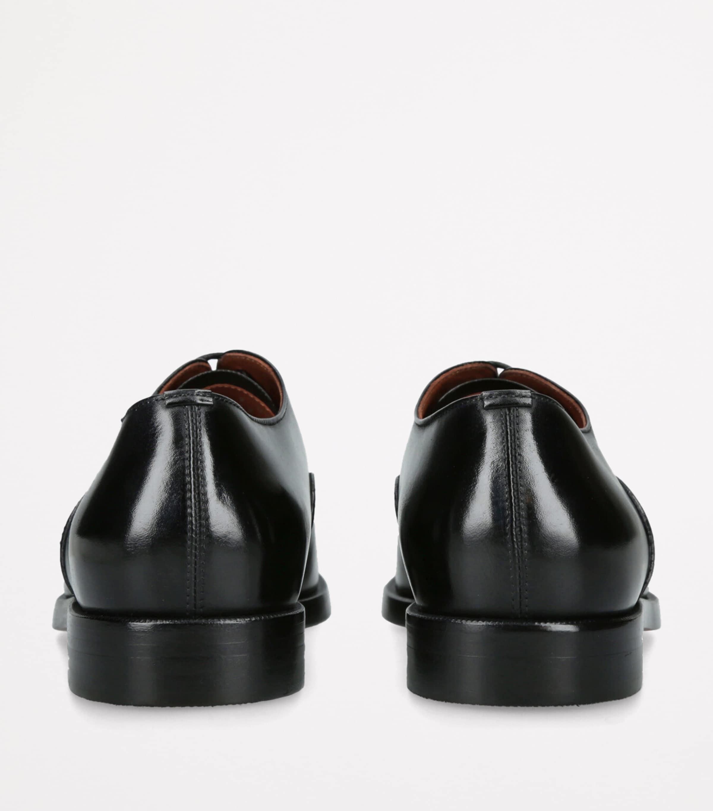 Ermenegildo Zegna Black Oxford Shoes with Glossy Finish Ermenegildo Zegna // Avenue Flex Leather Oxford // Brown (US  main image 2