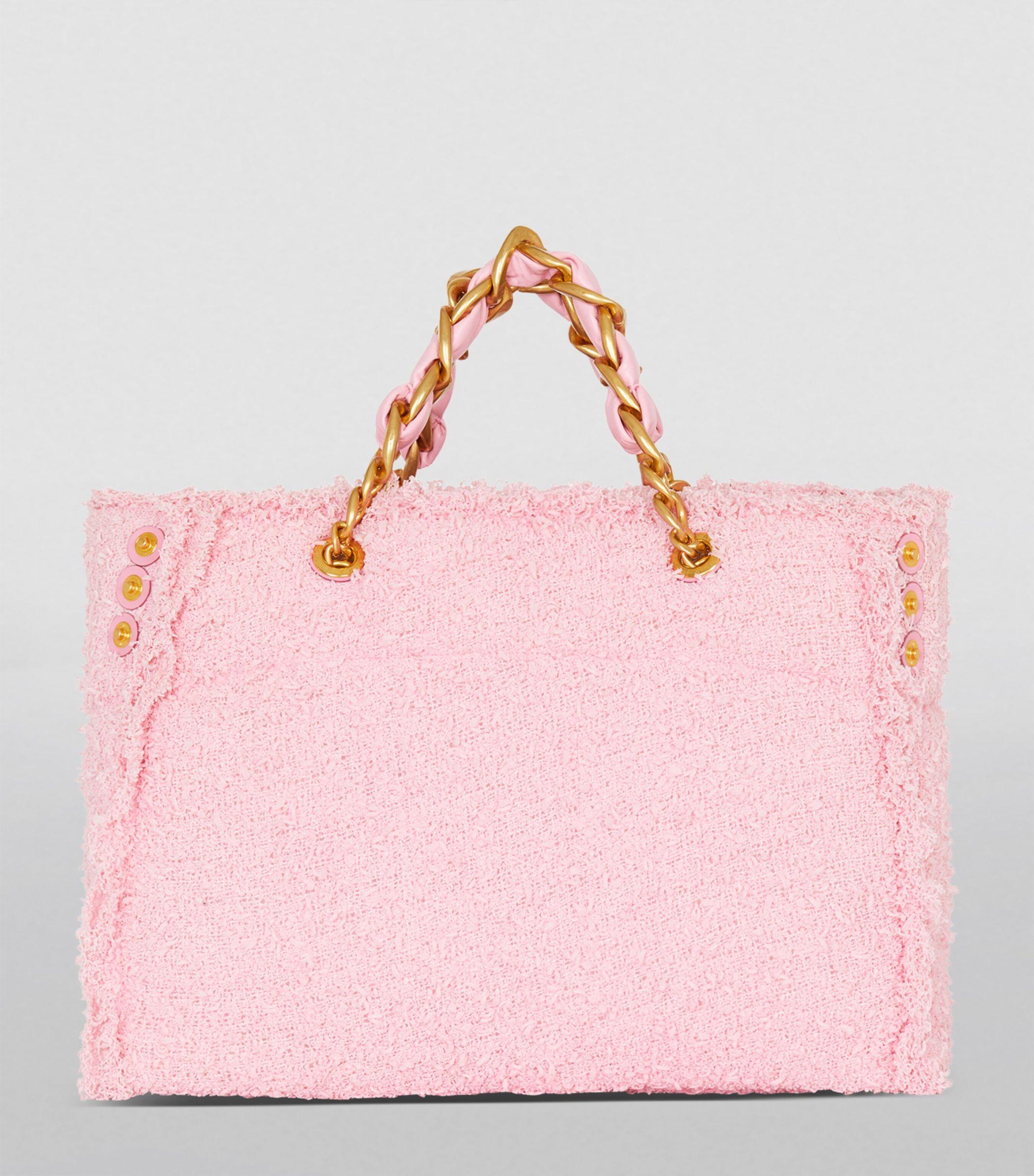 Balmain Tweed 1945 Tote Bag in Pink | Lyst Canada