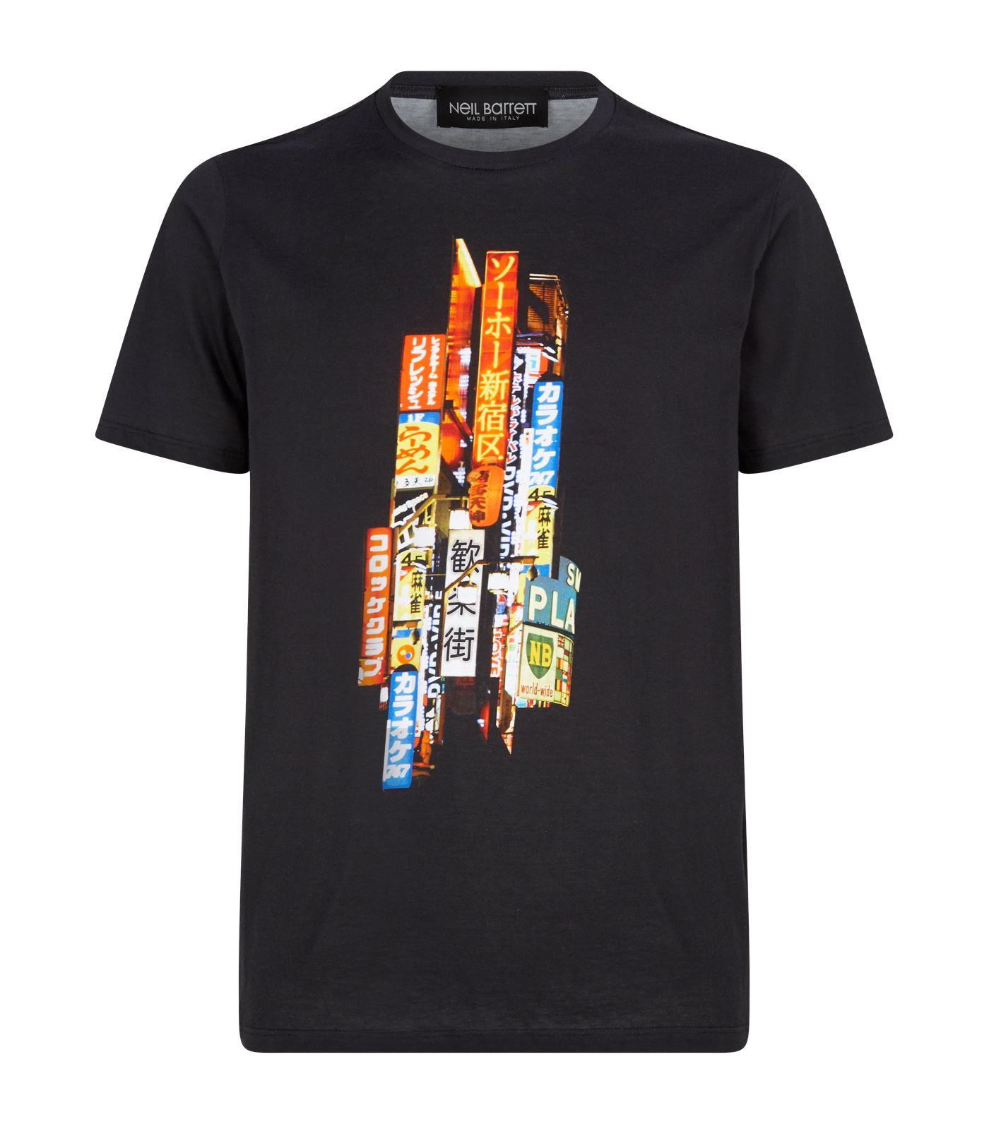 Neil Barrett Cotton Shinjuku Soho Printed T Shirt In Black For Men Save 67 Lyst Neil Barrett Cotton Shinjuku Soho Printed T Shirt In Black For Men Save 67 Lyst