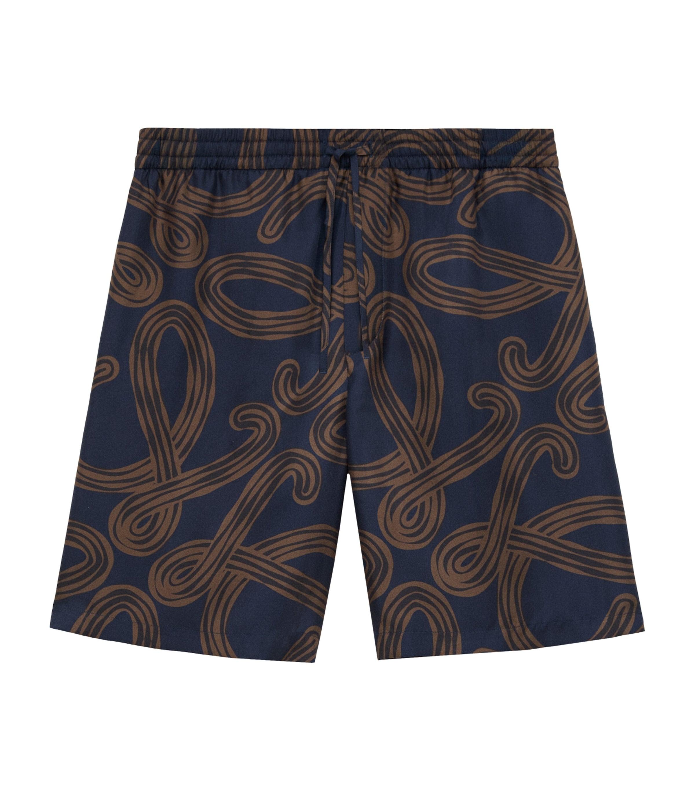 Loewe X Paula's Ibiza Silk Anagram Shorts in Blue for Men | Lyst