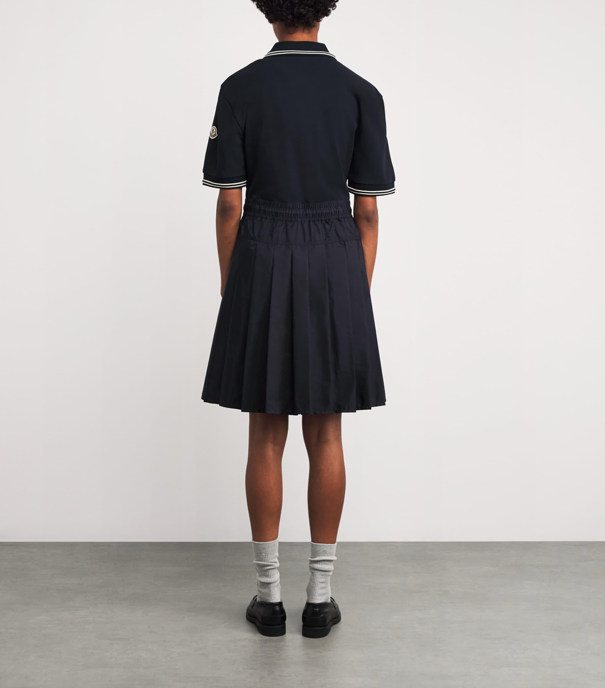 Moncler ドレス Pleated Cotton Blend Polo Dress 関税込 Moncler Enfant dress Ivory girls