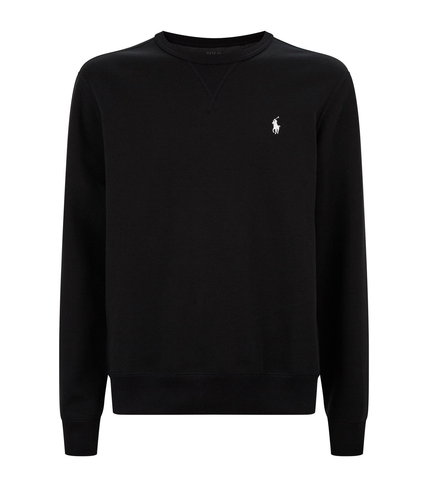 Polo Ralph Lauren Double-knit Sweatshirt in Black for Men - Lyst