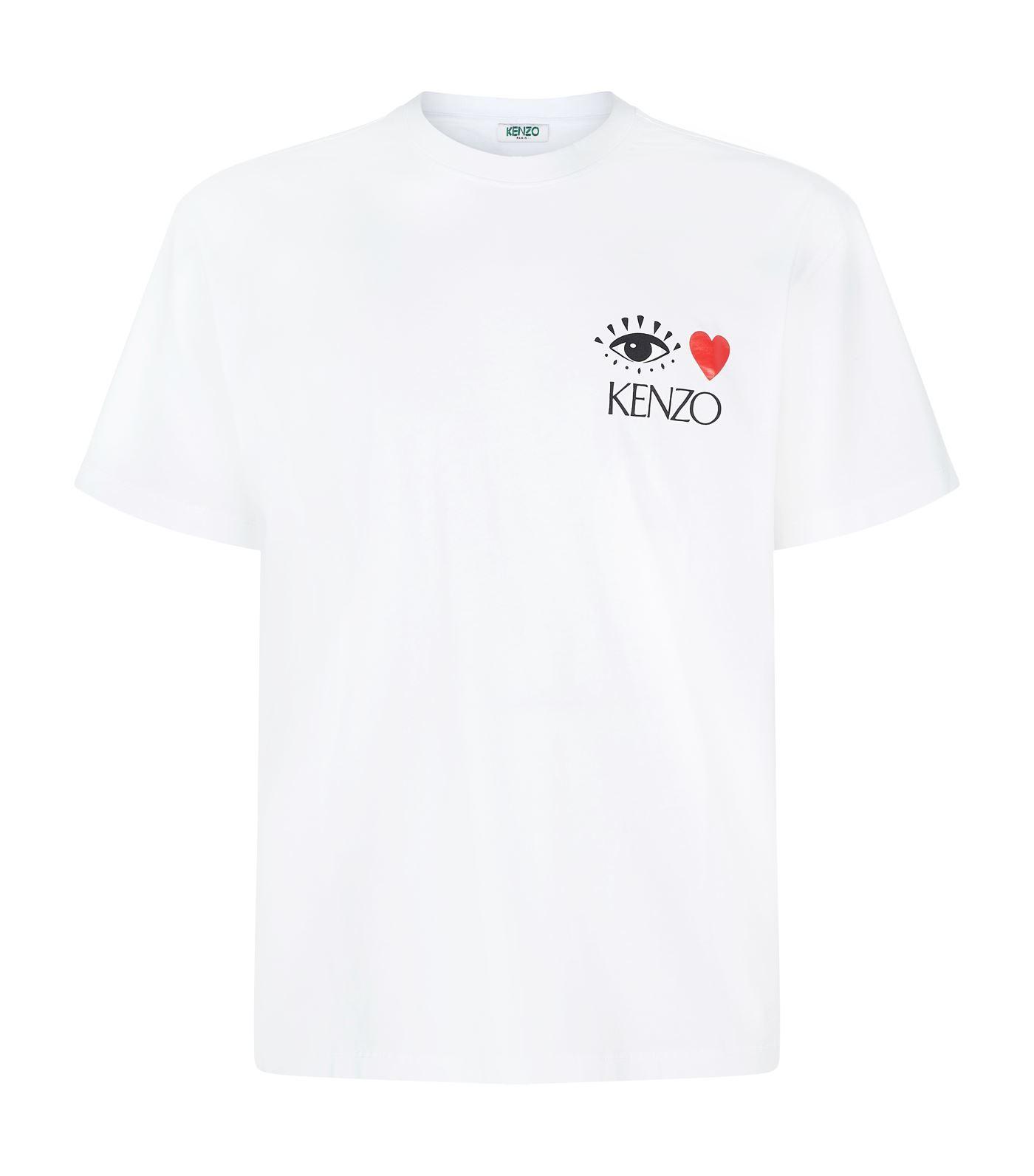 KENZO Eye Love Logo T-shirt in White for Men - Lyst