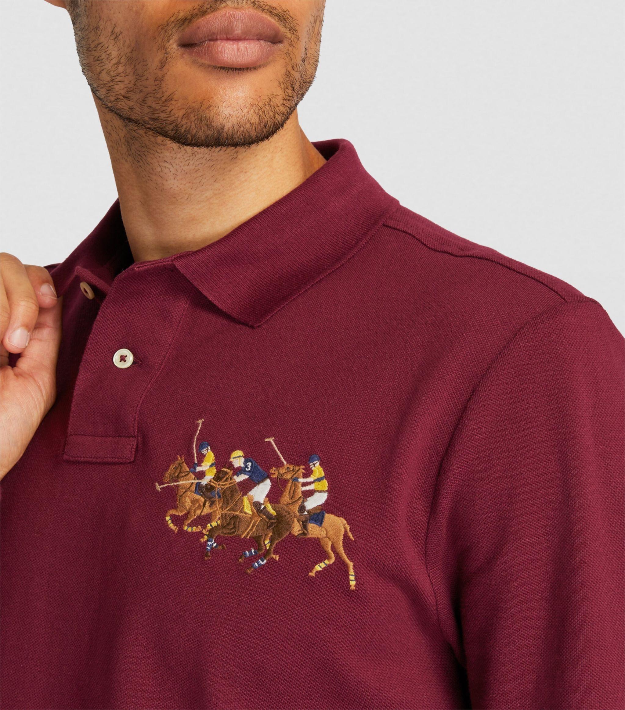 Polo Ralph Lauren Cotton Embroidered Match Polo Shirt for Men | Lyst
