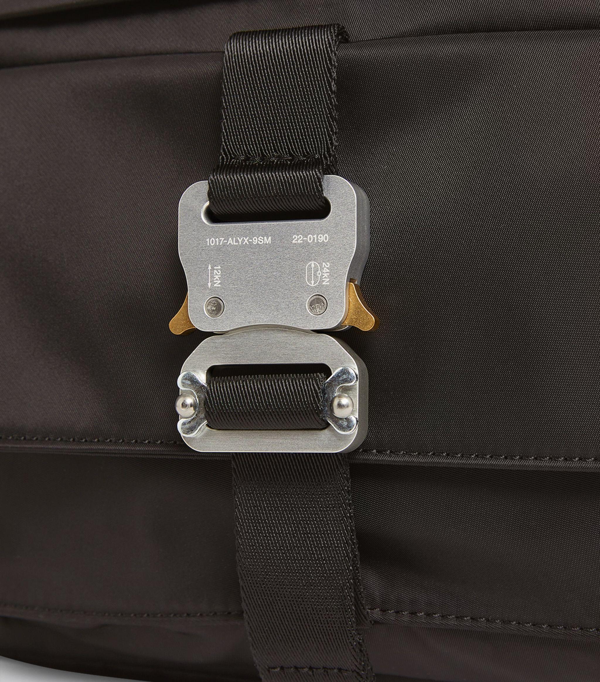 1017 ALYX 9SM Matte Rollercoaster Buckle Backpack in Black 1017 ALYX 9SM Matte Rollercoaster Buckle Backpack in Black