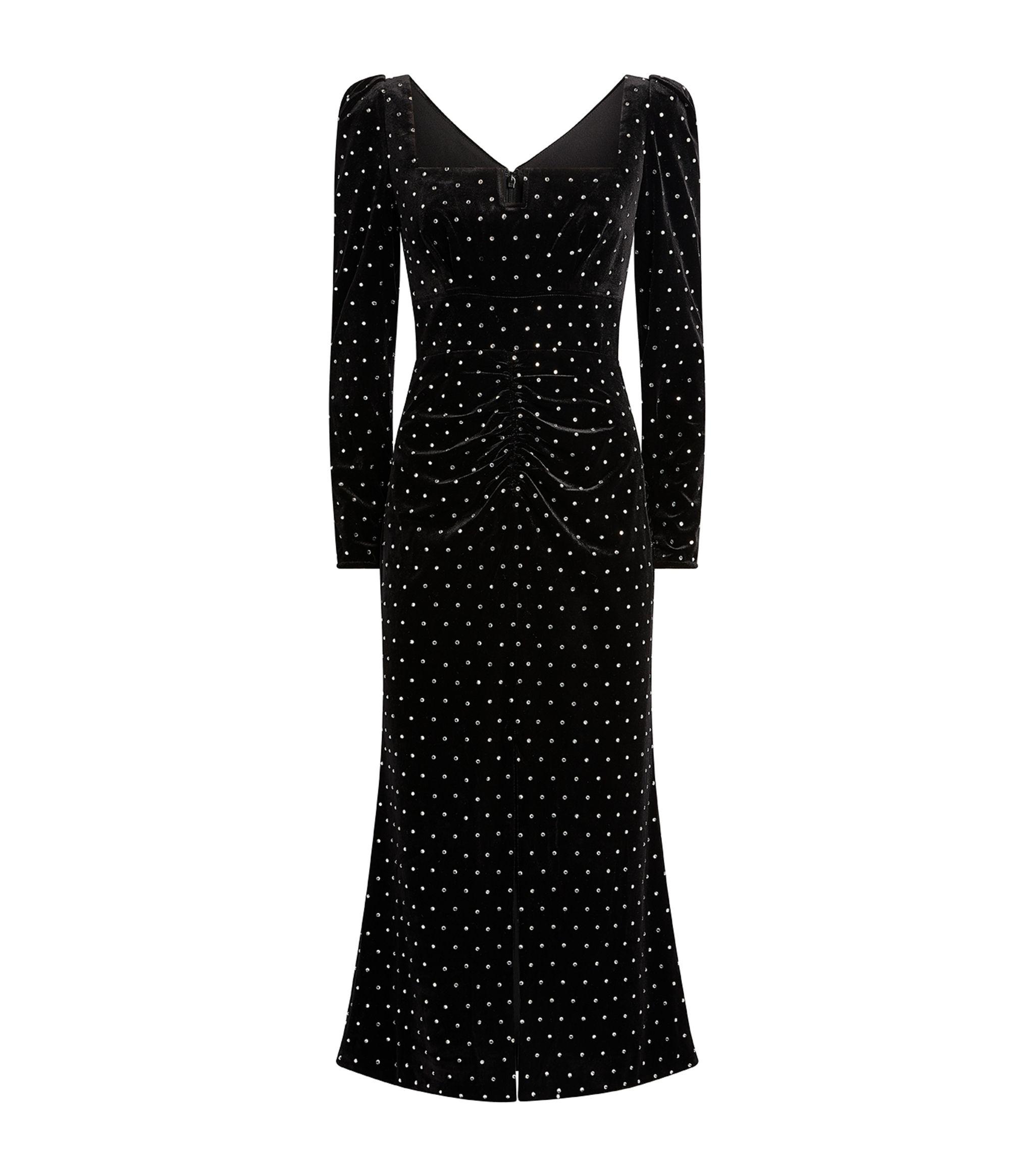 Self portrait velvet midi dress sales