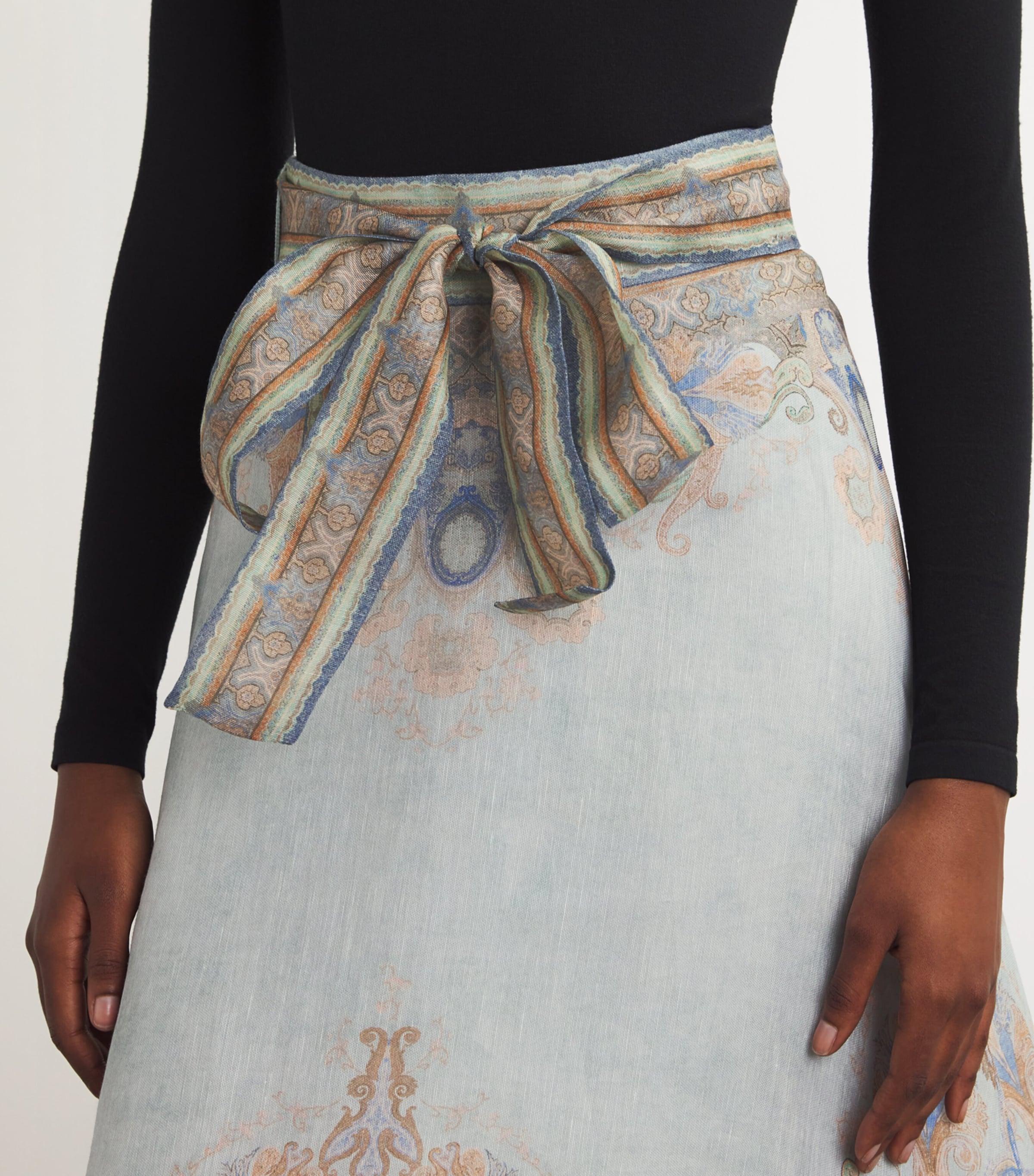 Zimmermann Paisley Print Eden Maxi Skirt in Gray | Lyst