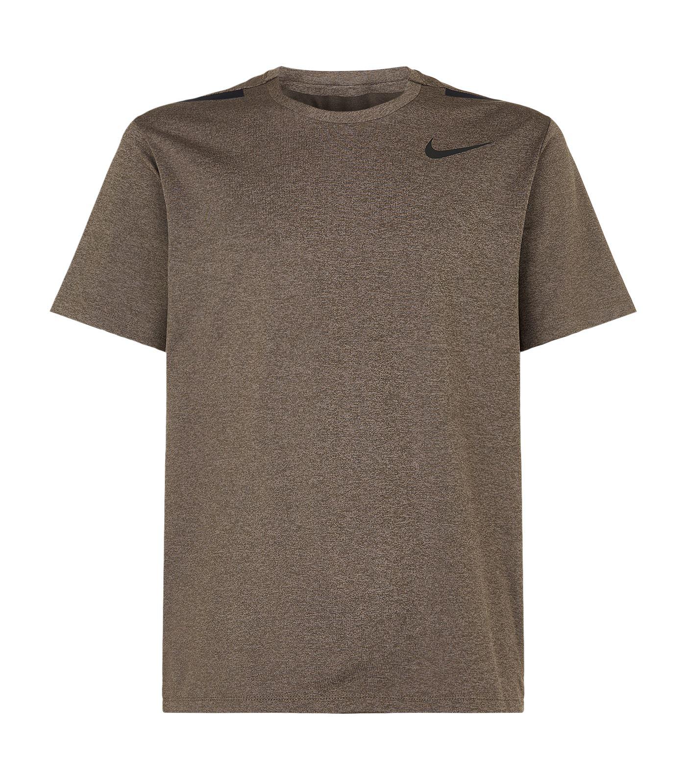Nike Dri-fit Running T-shirt, Brown, M 
