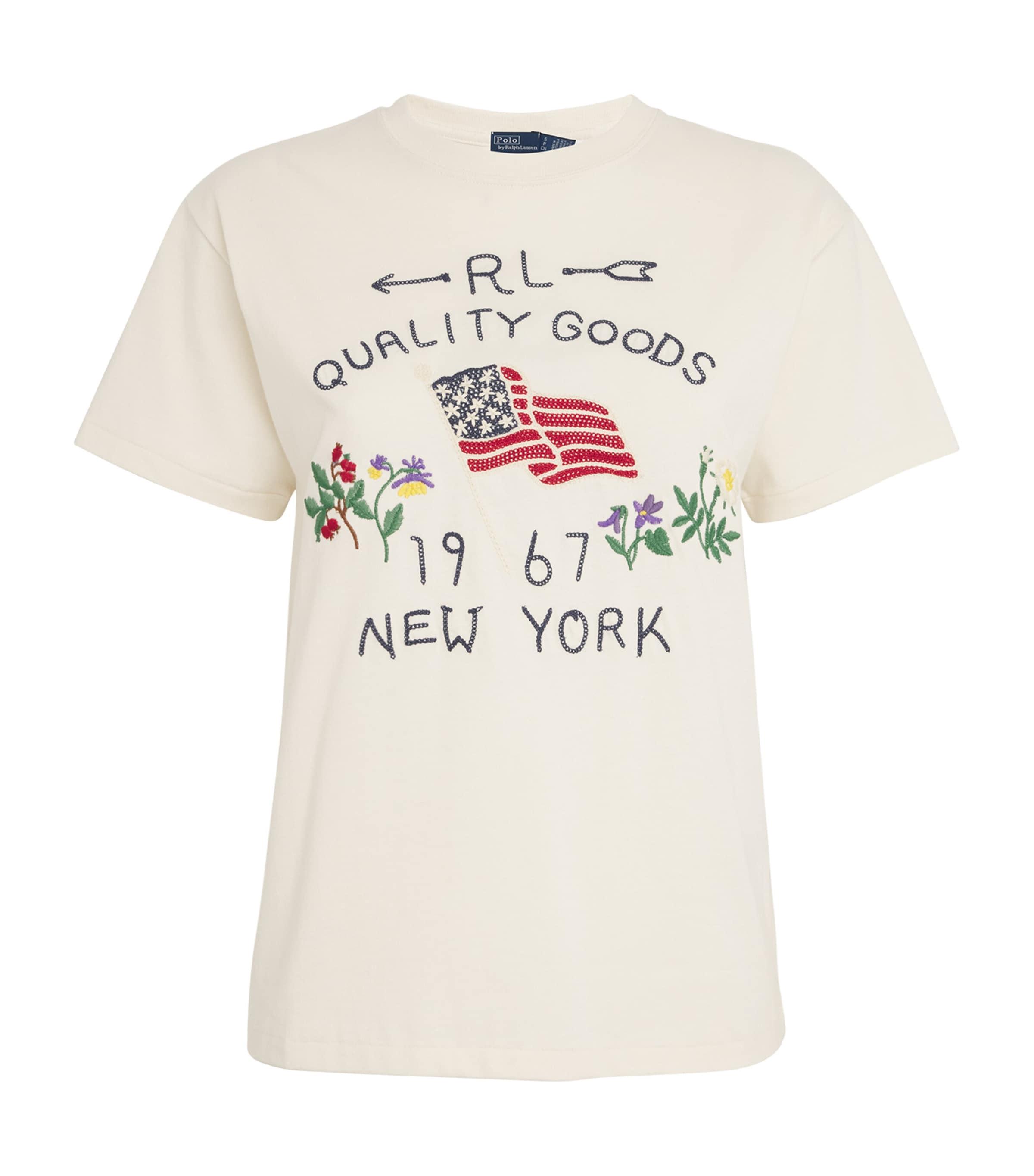 Polo Ralph Lauren Embroidered 1967 T Shirt in White Lyst UK