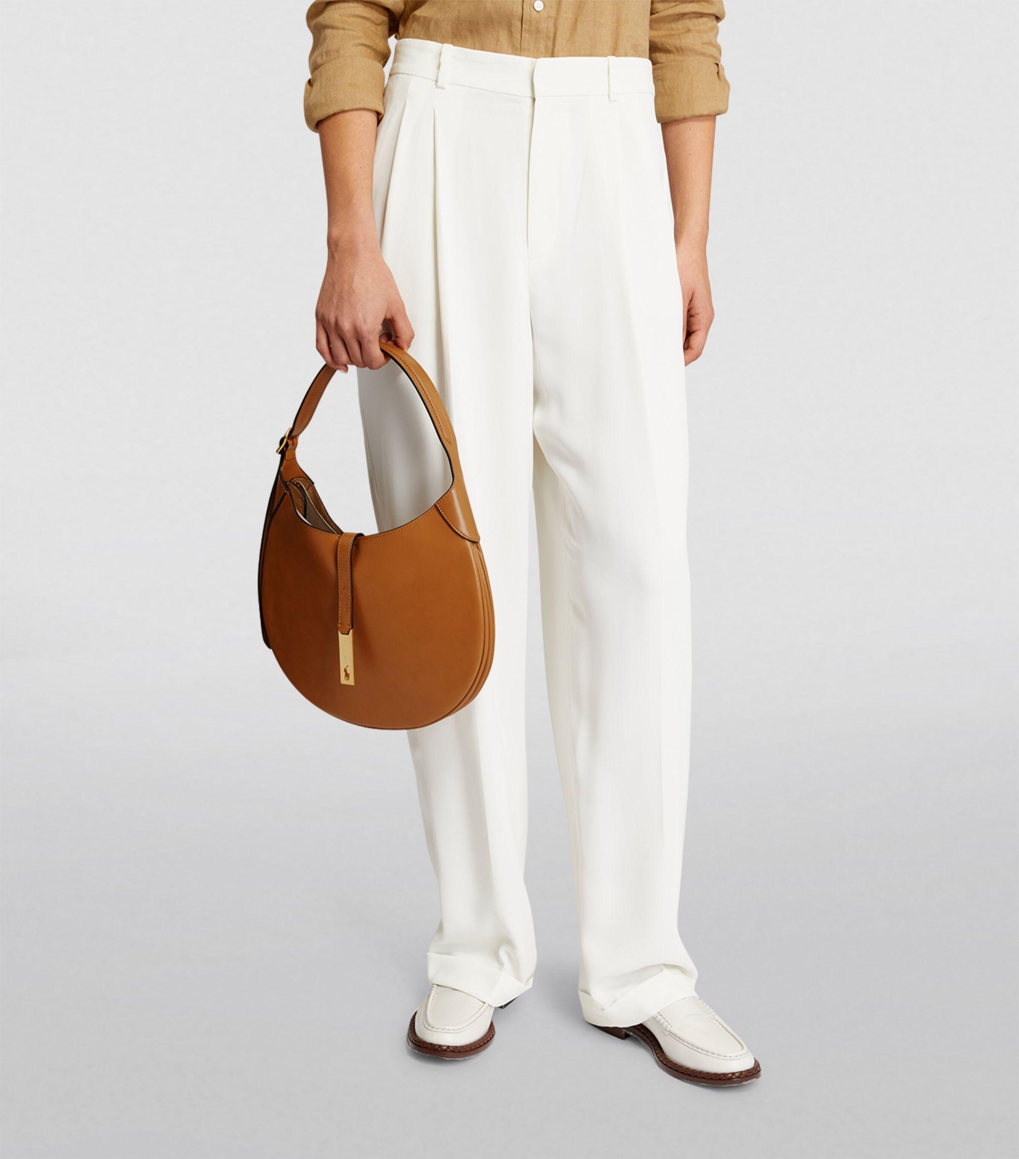 Polo Ralph Lauren Polo ID Medium Leather Shoulder Bag