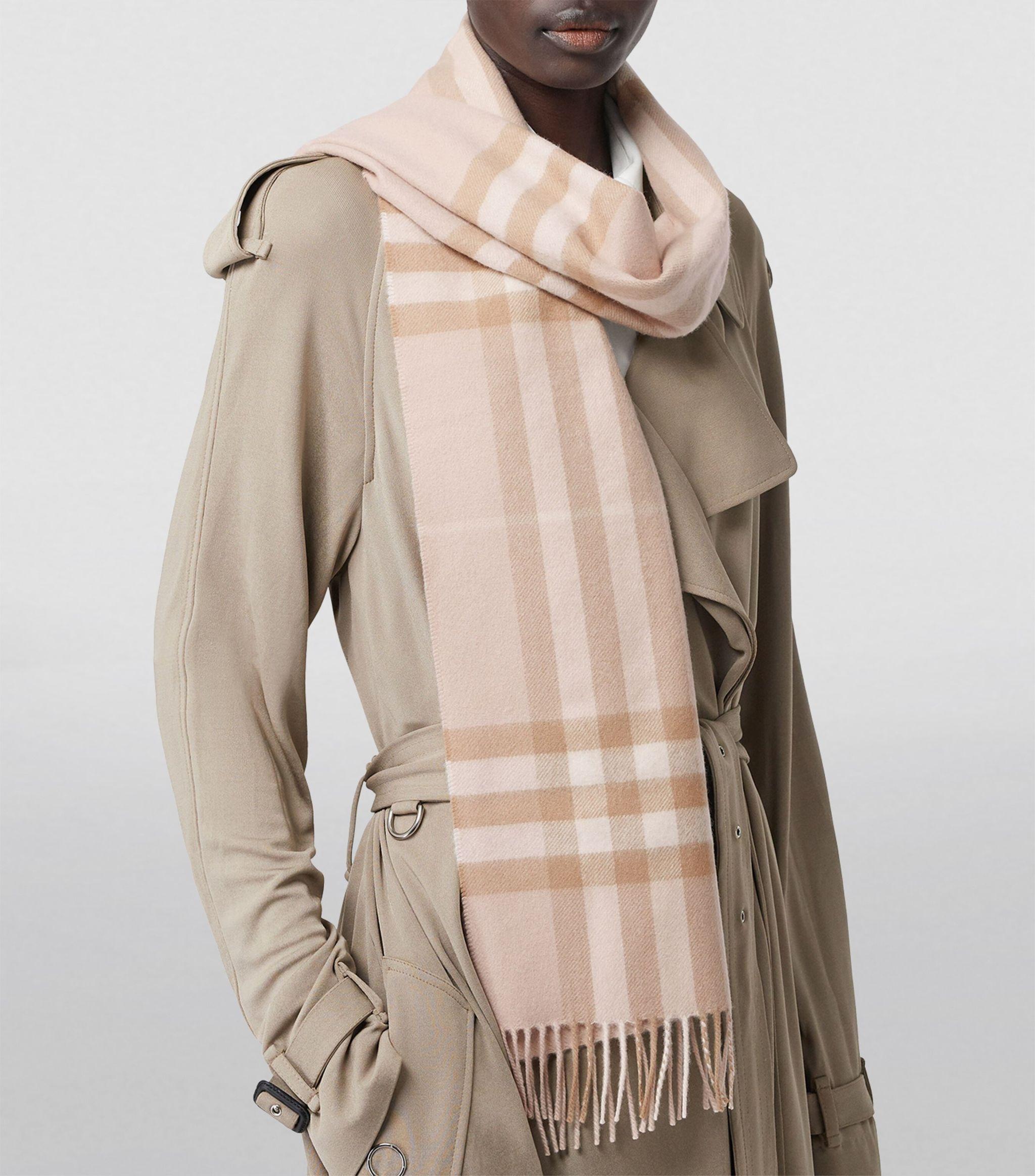 vintage check cashmere scarf