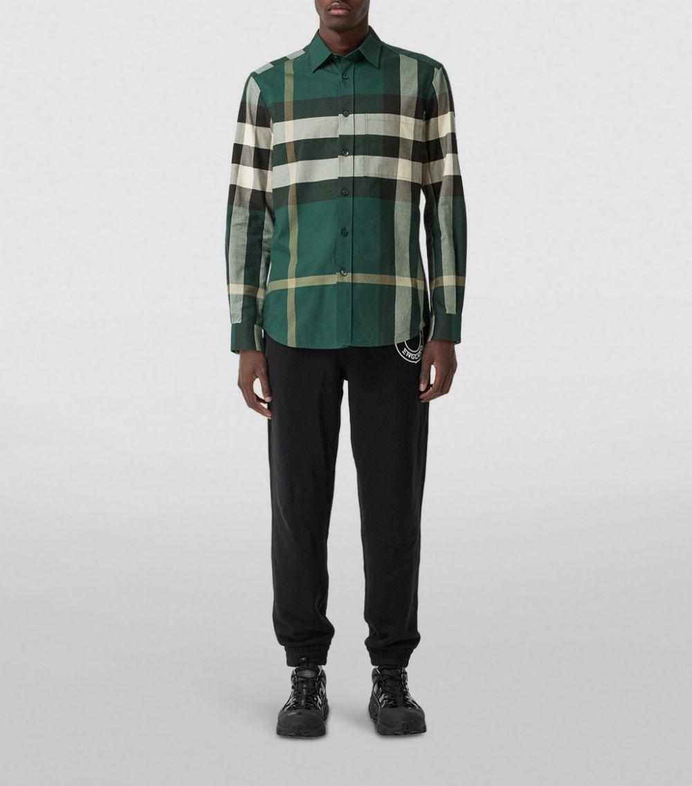 Burberry green shirt hotsell