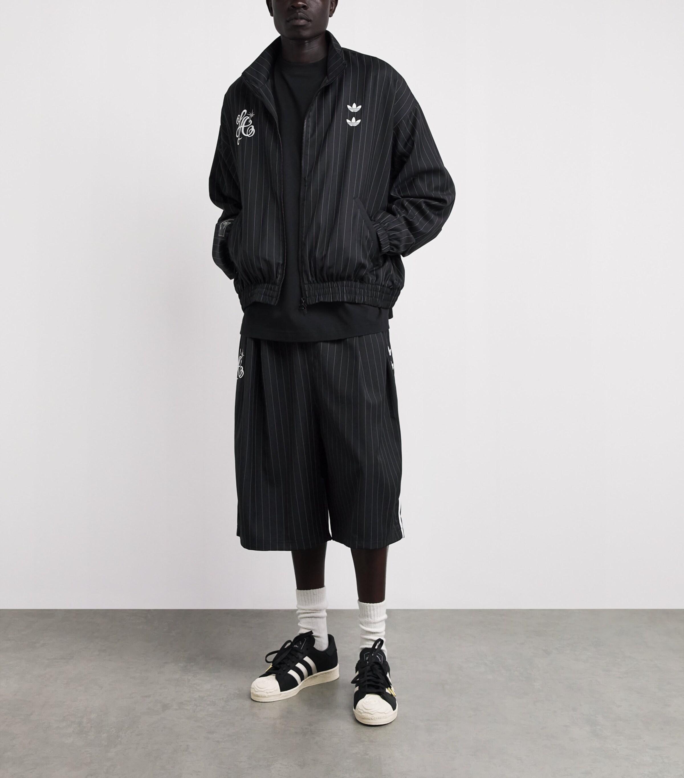 Willy Chavarria X Adidas Originals Pinstripe Track Jacket in Black 