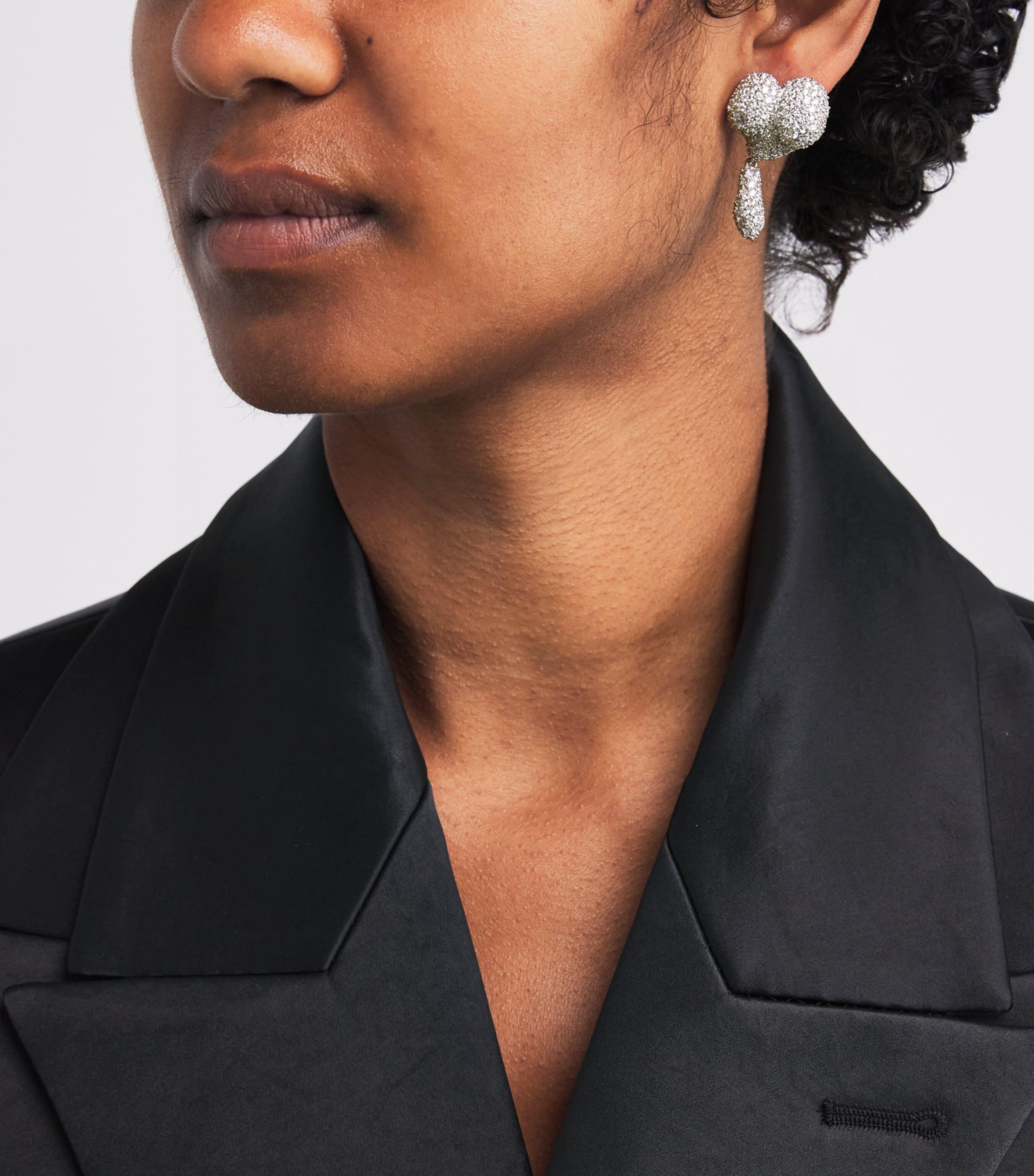 Vivienne Westwood Mimosa Pavé Earrings in Metallic | Lyst