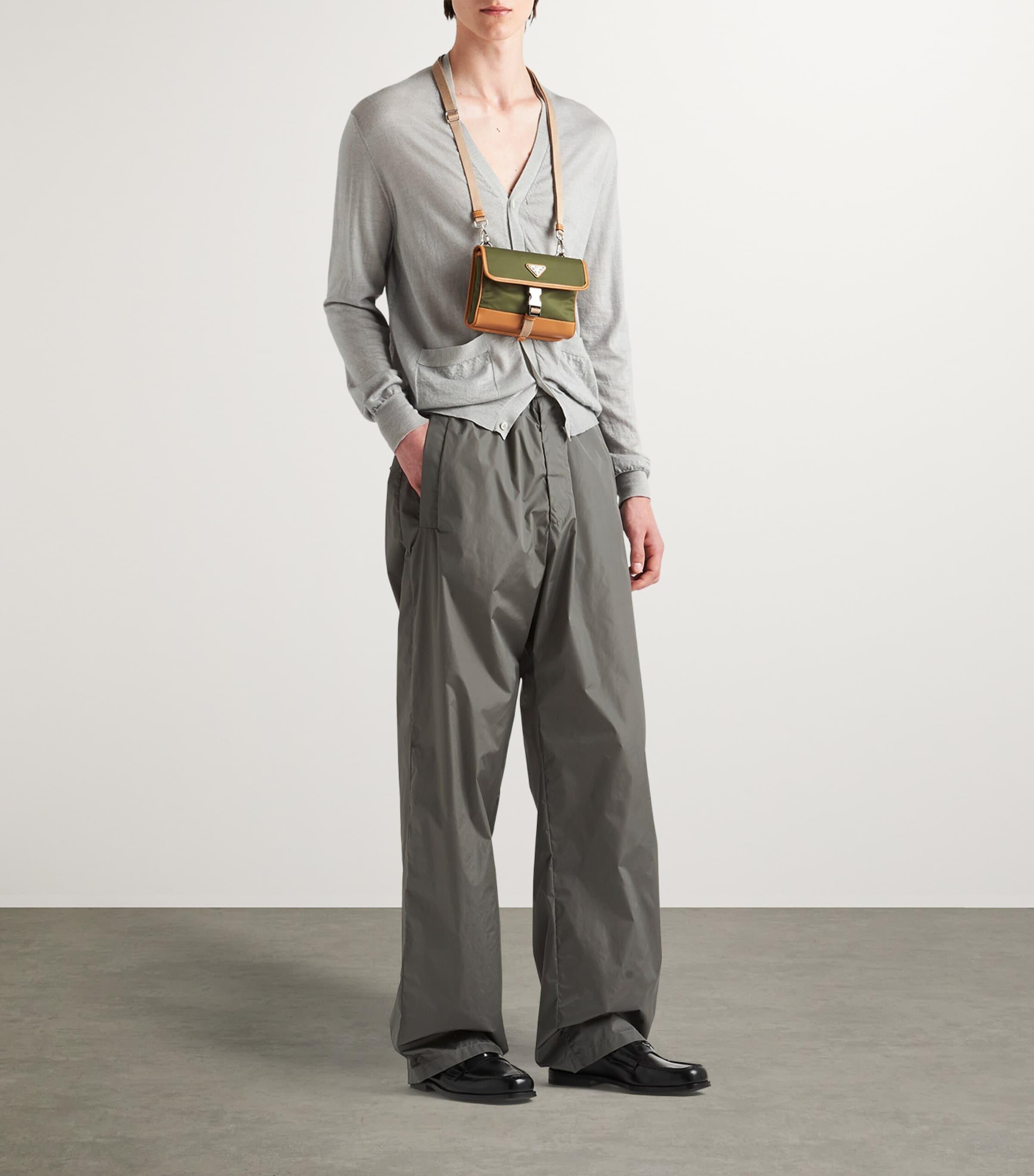 パンツ Prada gray wide trousers Prada Nylon Wide-Leg Trousers in Grey for Men | Lyst UK